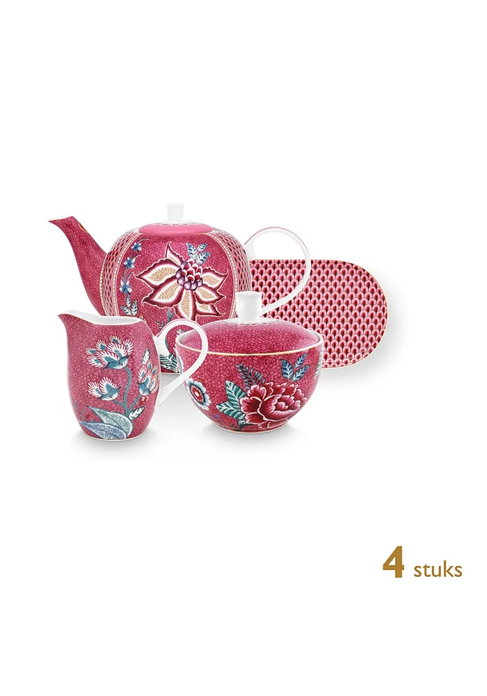 PiP Studio Teeservice »Tee-Set Flower Festival«, (Set, 4 tlg.), Flower Festival Kollektion, 4-teiliges Set