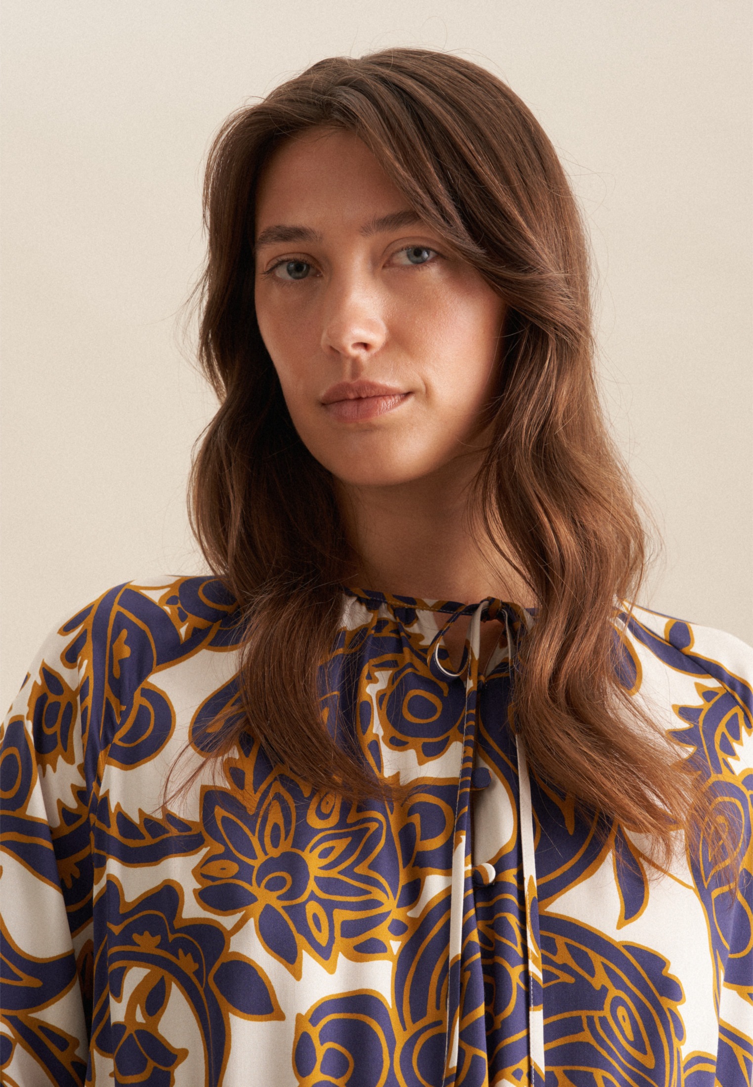 Thumbnail - seidensticker Sommerkleid "Schwarze Rose" 7/8 Rundhals Paisley