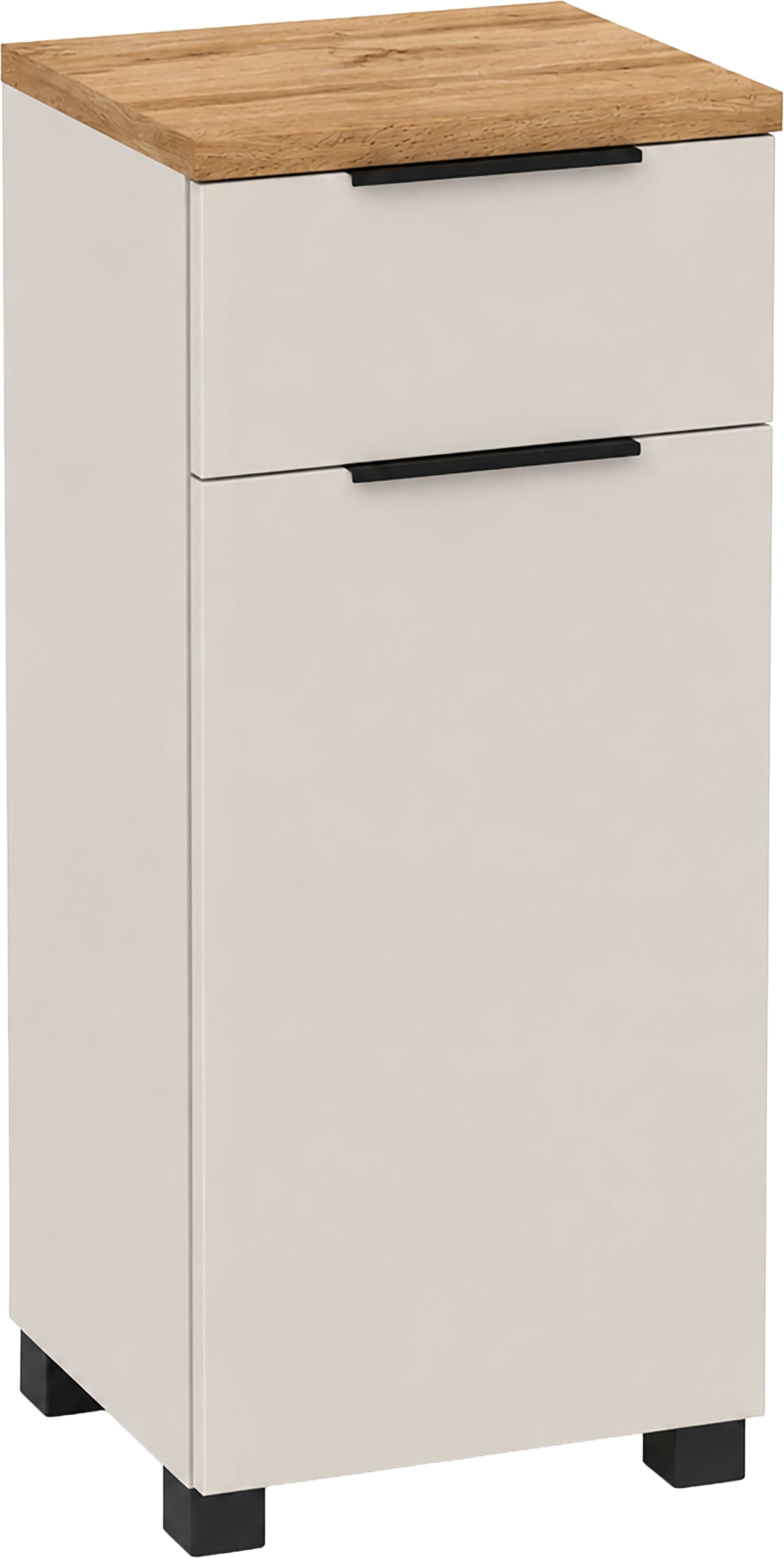 Schildmeyer Unterschrank "Saga, mit fühlbarer Holzstruktur, Breite 40 cm, Made in Germany" 1 Stk. tlg. Eiche Landhaus Dekor mit fühlbarer Struktur, Made in Germany