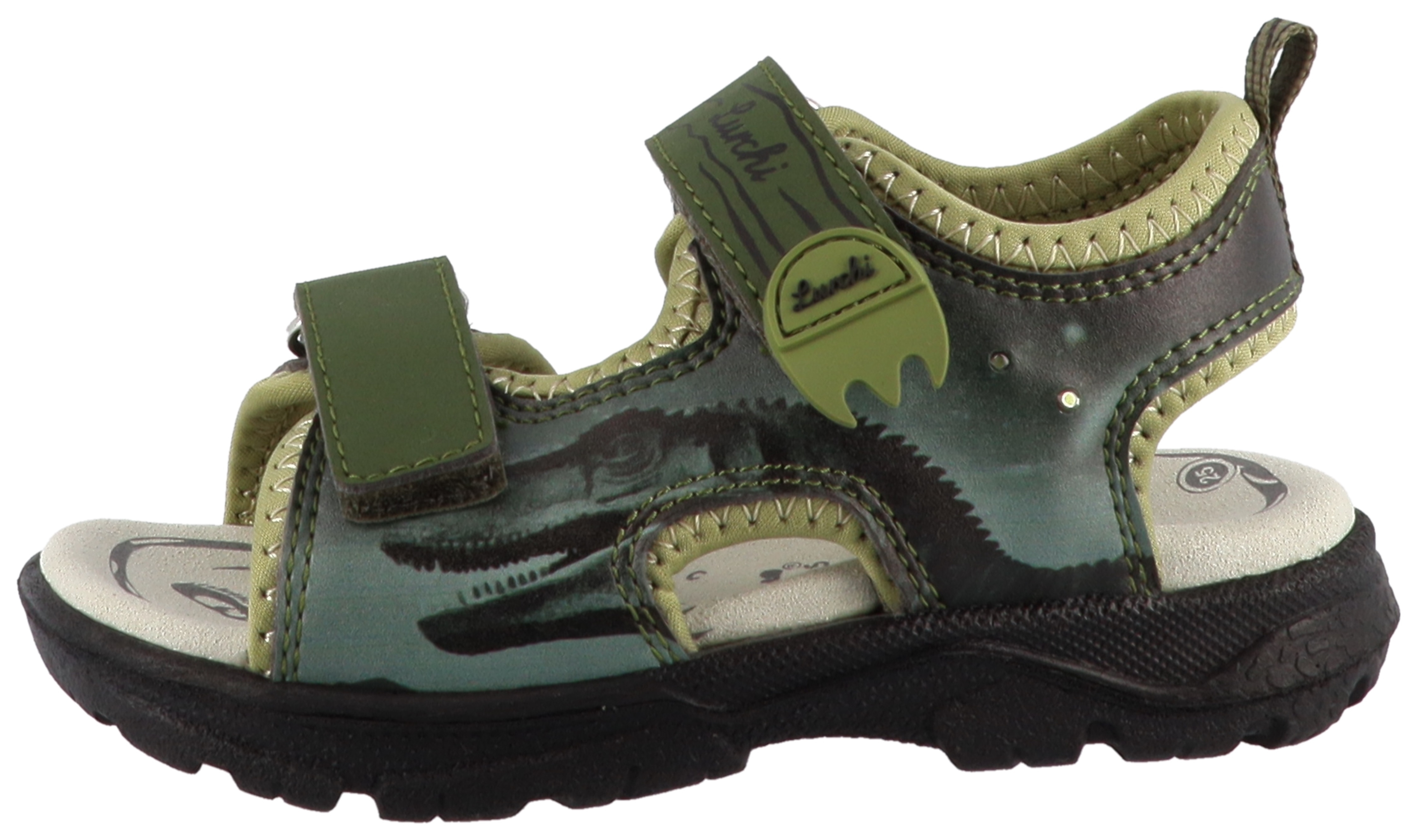Lurchi Sandale "Kraptor" Klettschuh mit Blinkfunktion, Größenschablone zum Download