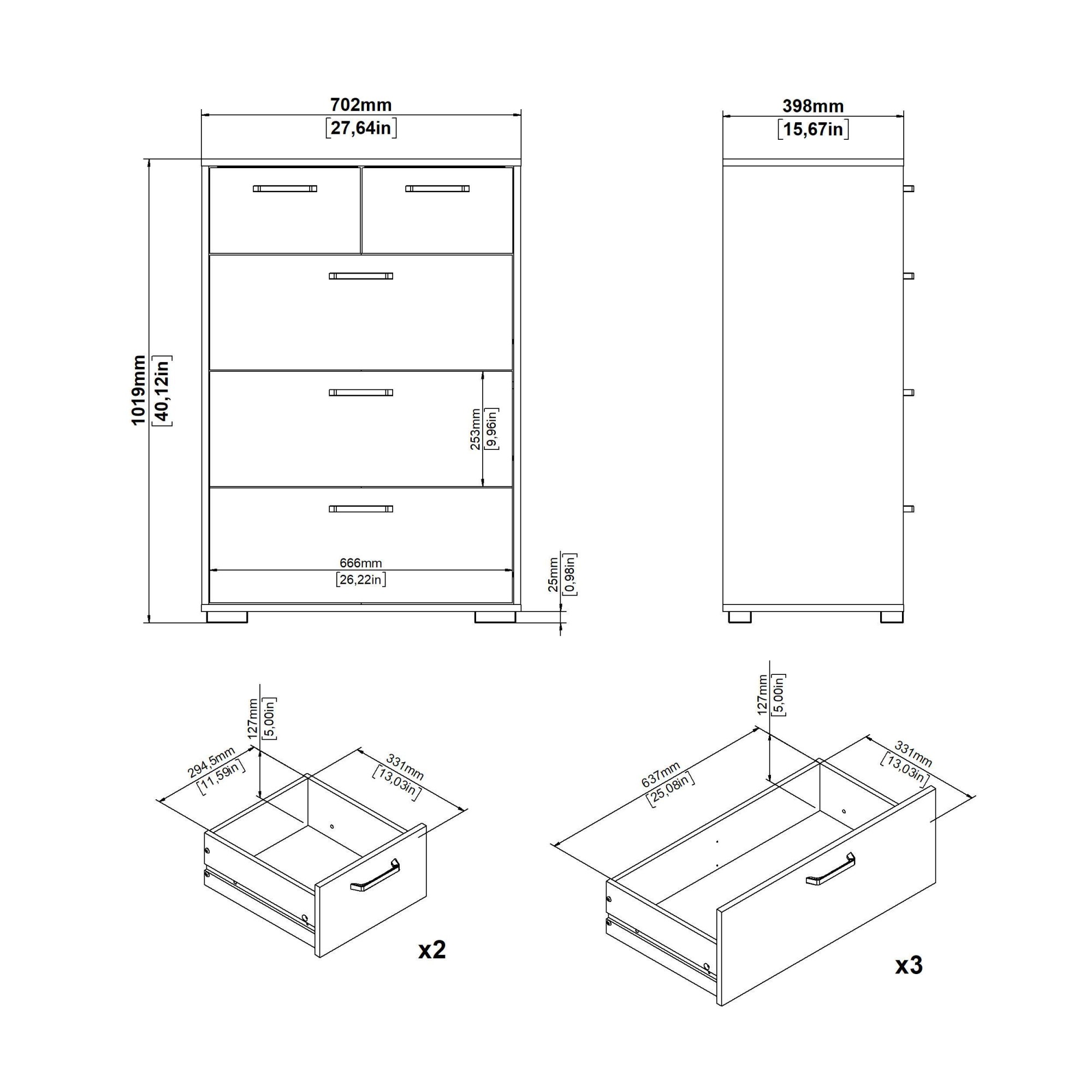 Home affaire Highboard »Sofia« minimalistisches, modernes Design, Breite 40,2 cm