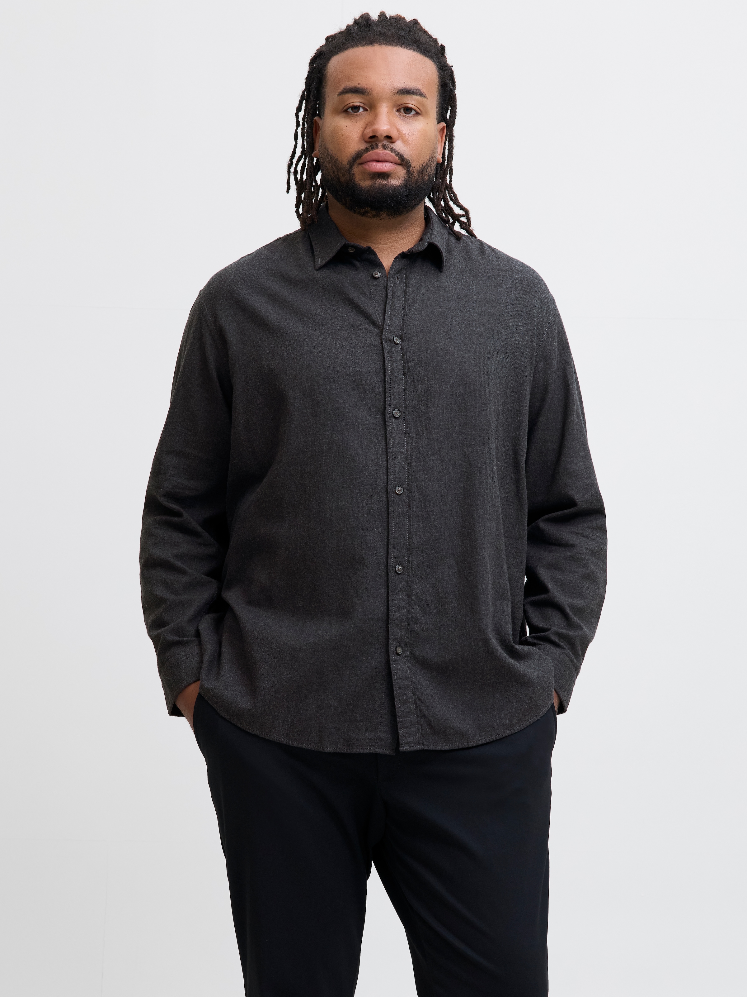 Jack & Jones PlusSize Langarmhemd »JJECLASSIC MELANGE SHIRT L/S SN PLS«