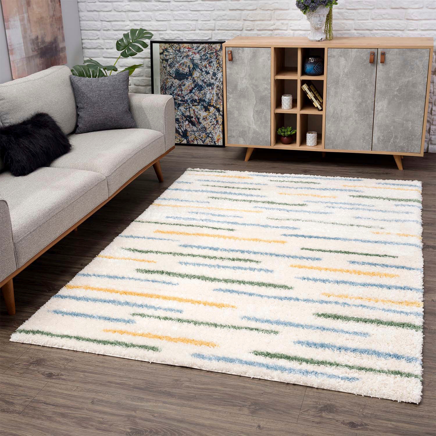 Carpet City Hochflor-Teppich "Pulpy 562" rechteckig 30 mm Höhe besonders we günstig online kaufen