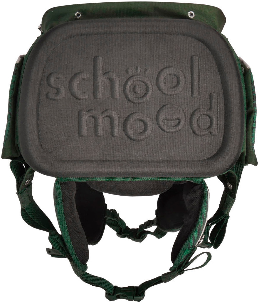 SCHOOL-MOOD® Schulranzen »Champion, Daniel (Dinosaurier)«, retroreflektierende Flächen, mit LED-Patchy; aus recyceltem Material