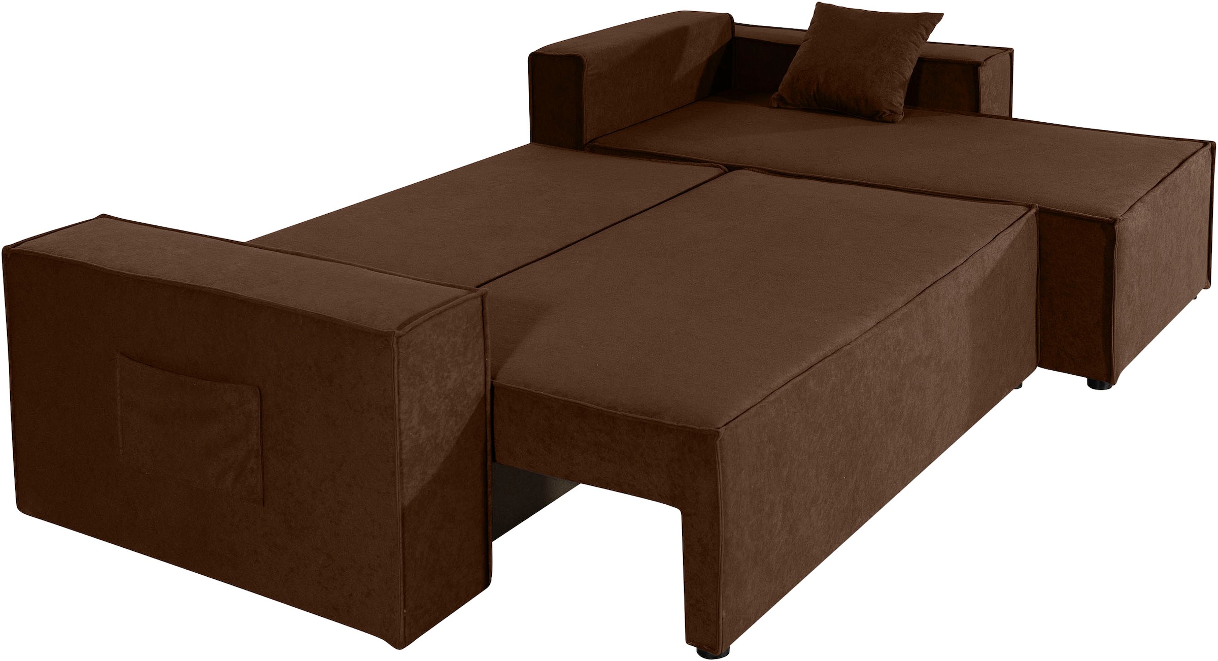 OTTO home Ecksofa »CASSI L-Form, 241cm - OTTO. Verlässliche Qualität.« Schlaffunktion (133/200), Bettkasten, auch in Cord