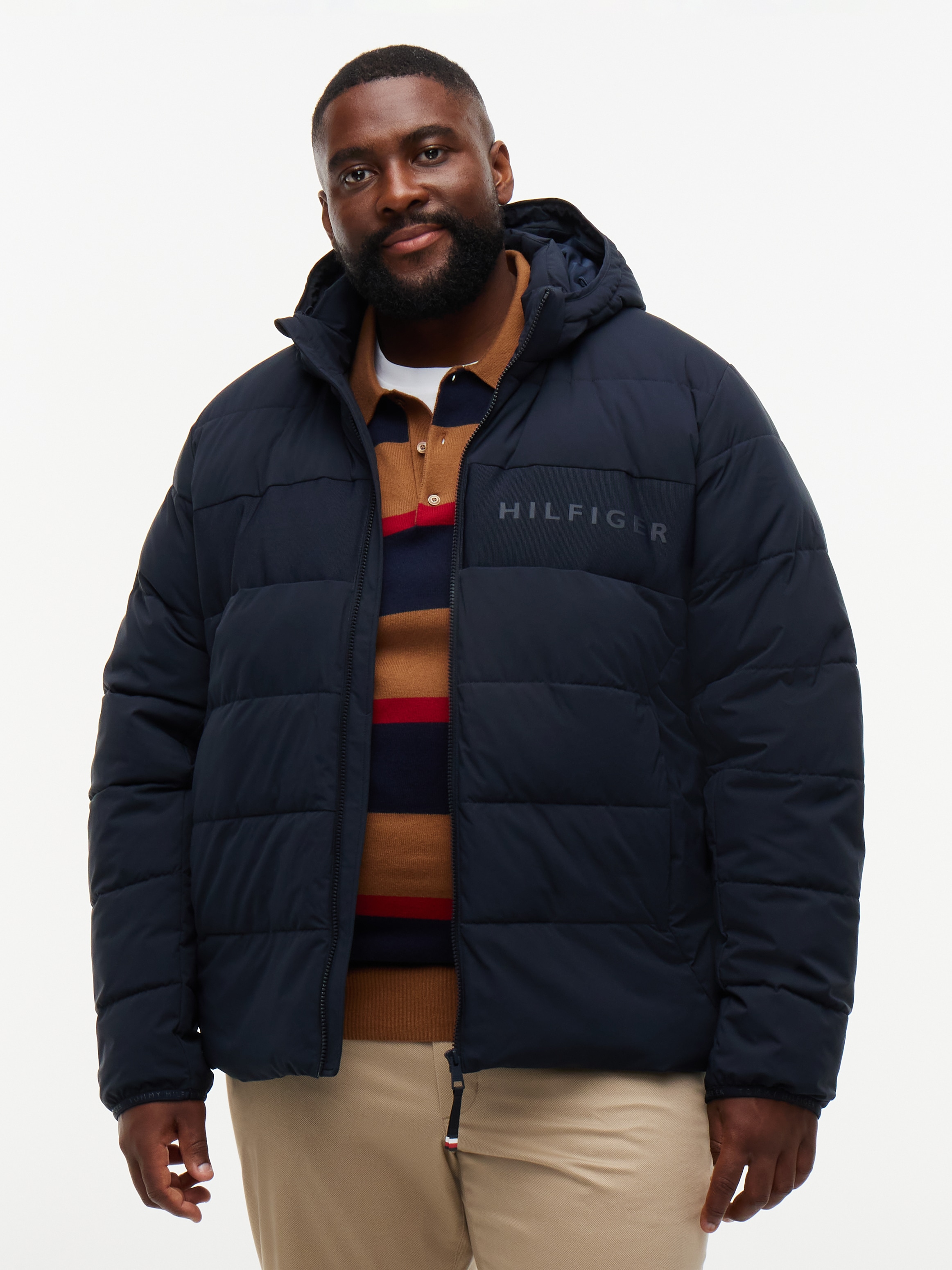 Tommy Hilfiger Big & Tall Steppjacke "BT-DETACH HOODED BRANDED" mit Kapuze Große Größen, normale Passform