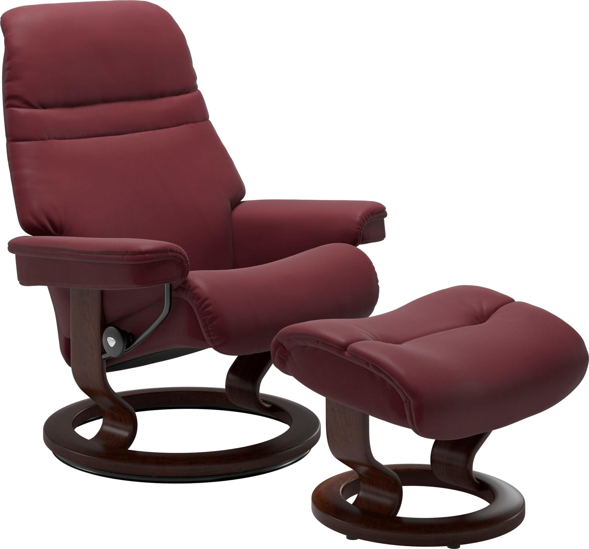 Stressless Relaxsessel "Sunrise" Relaxsessel mit Hocker, mit Classic Base, Größe S, Gestell Braun
