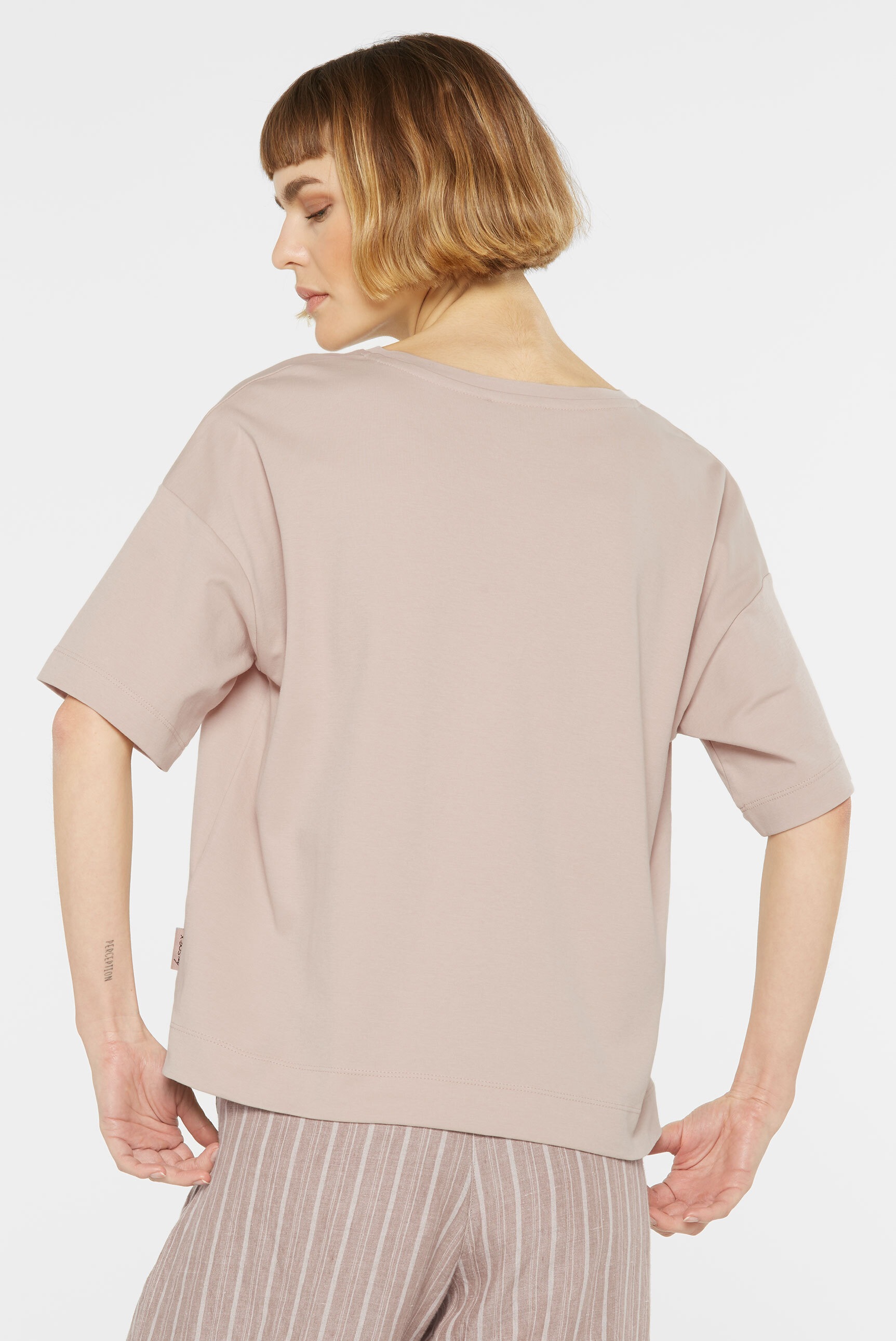 SENSES.THE LABEL Rundhalsshirt, aus Baumwolle