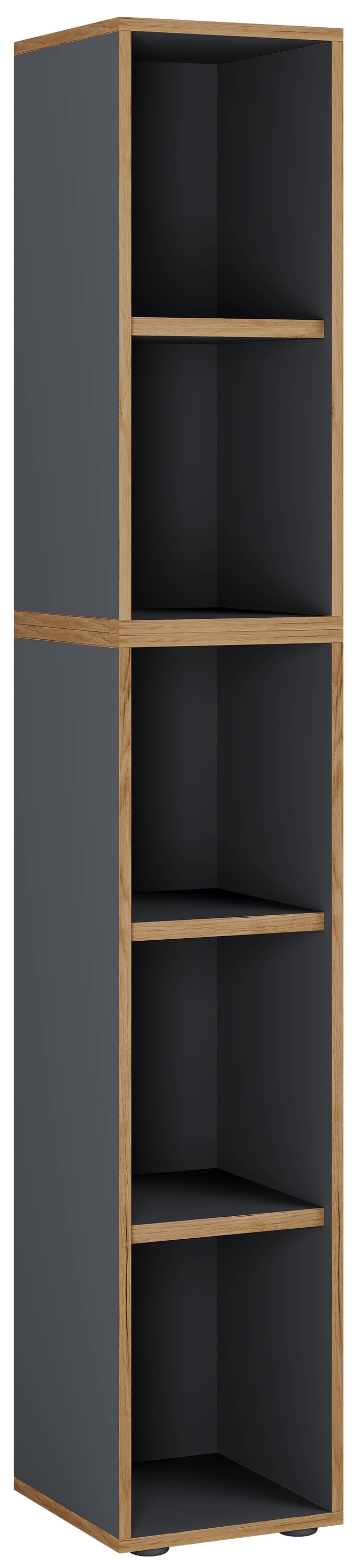 VCM Aktenregal »VCM Holzregal stehend | platzsparender Aktenschrank | Maße ca. B. 30 x H. 183 x T. 33 cm | Elegantes Regal | Büroregal ¿ Salia 5fach B. 30 cm«