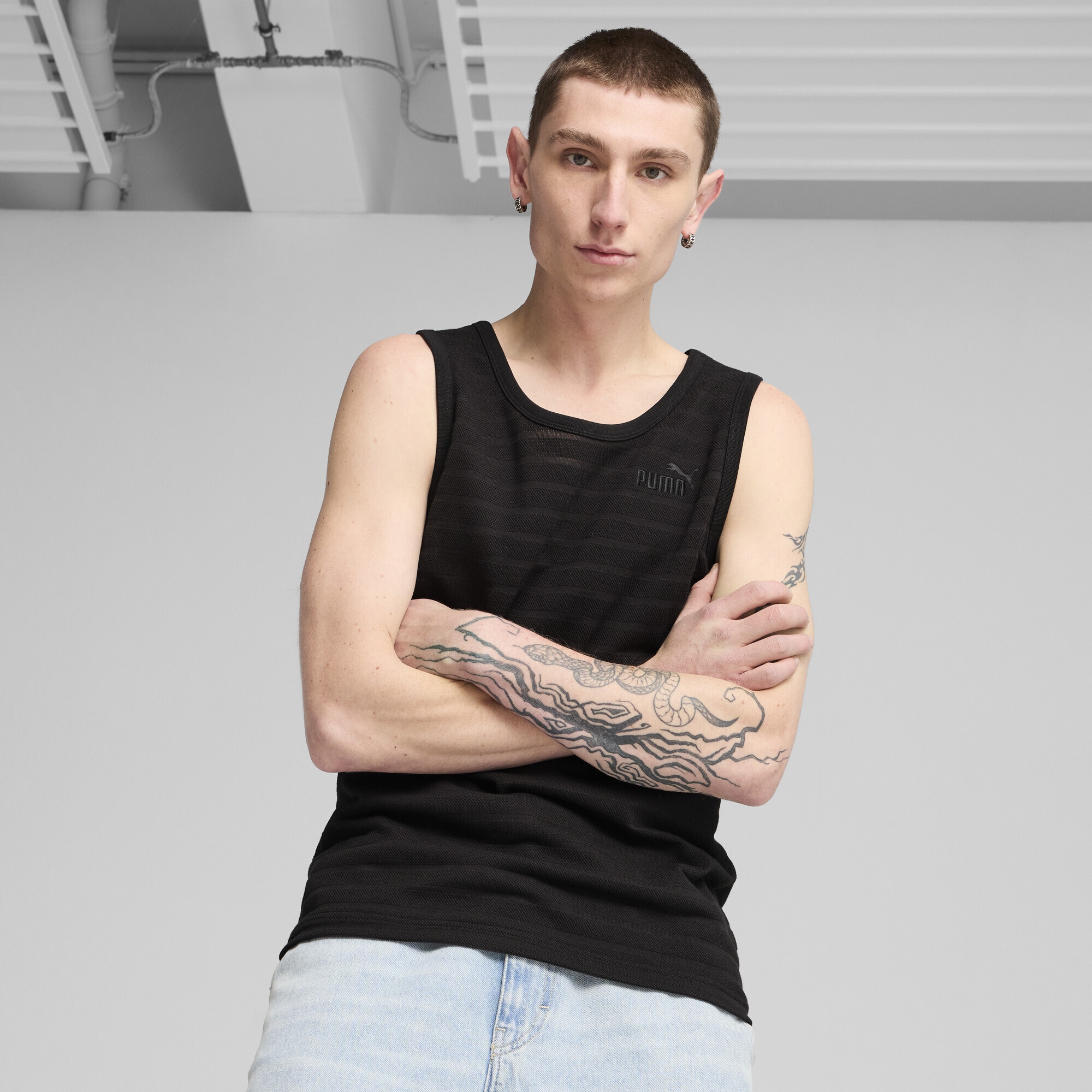 PUMA Tanktop »Essentials Elevated Strukturiertes Tanktop Herren«