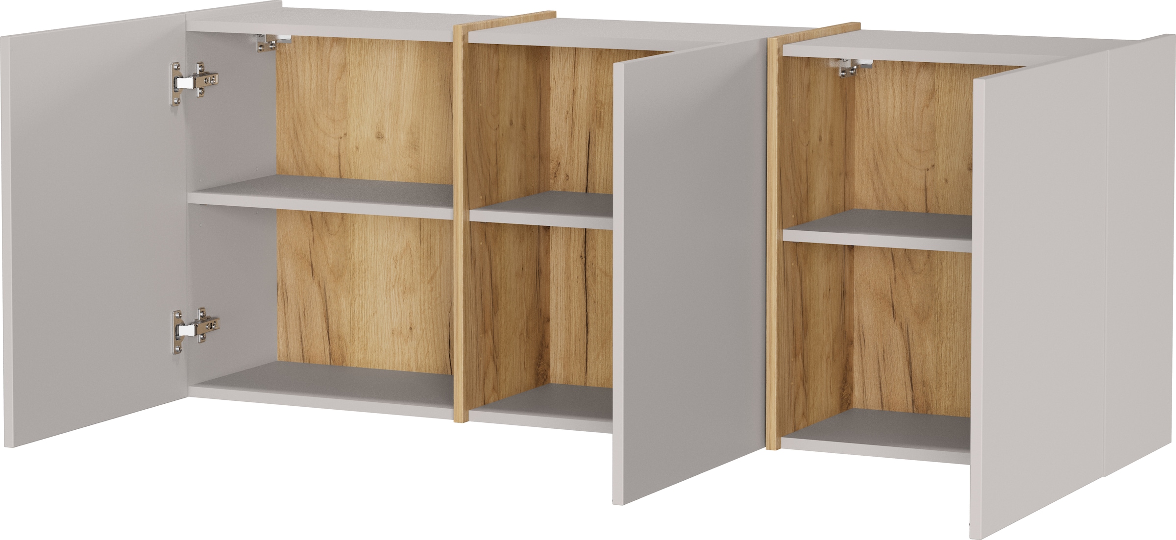 GERMANIA Mehrzweckschrank »GW-Libbiano Plus« 1 Stk. tlg. griffloses Design mit Balkonoptik