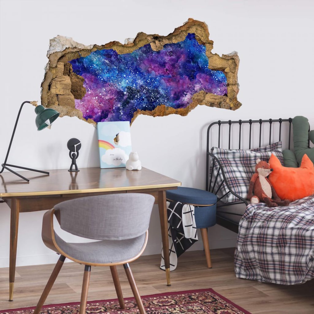 Wall-Art Wandtattoo »Nebula Sticker 3D Weltall Sterne«, (1 St.)