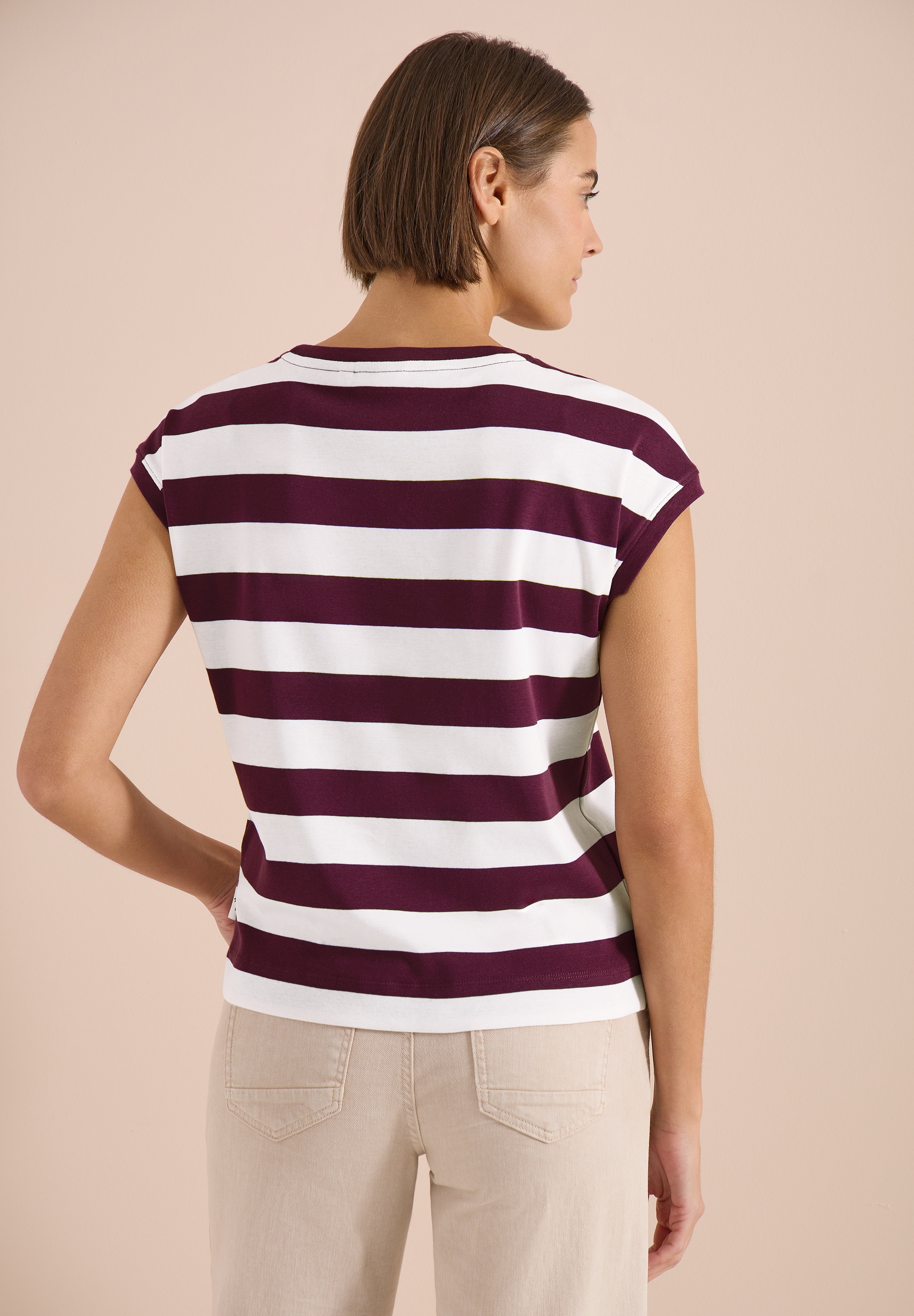Cecil Rundhalsshirt aus reiner Baumwolle