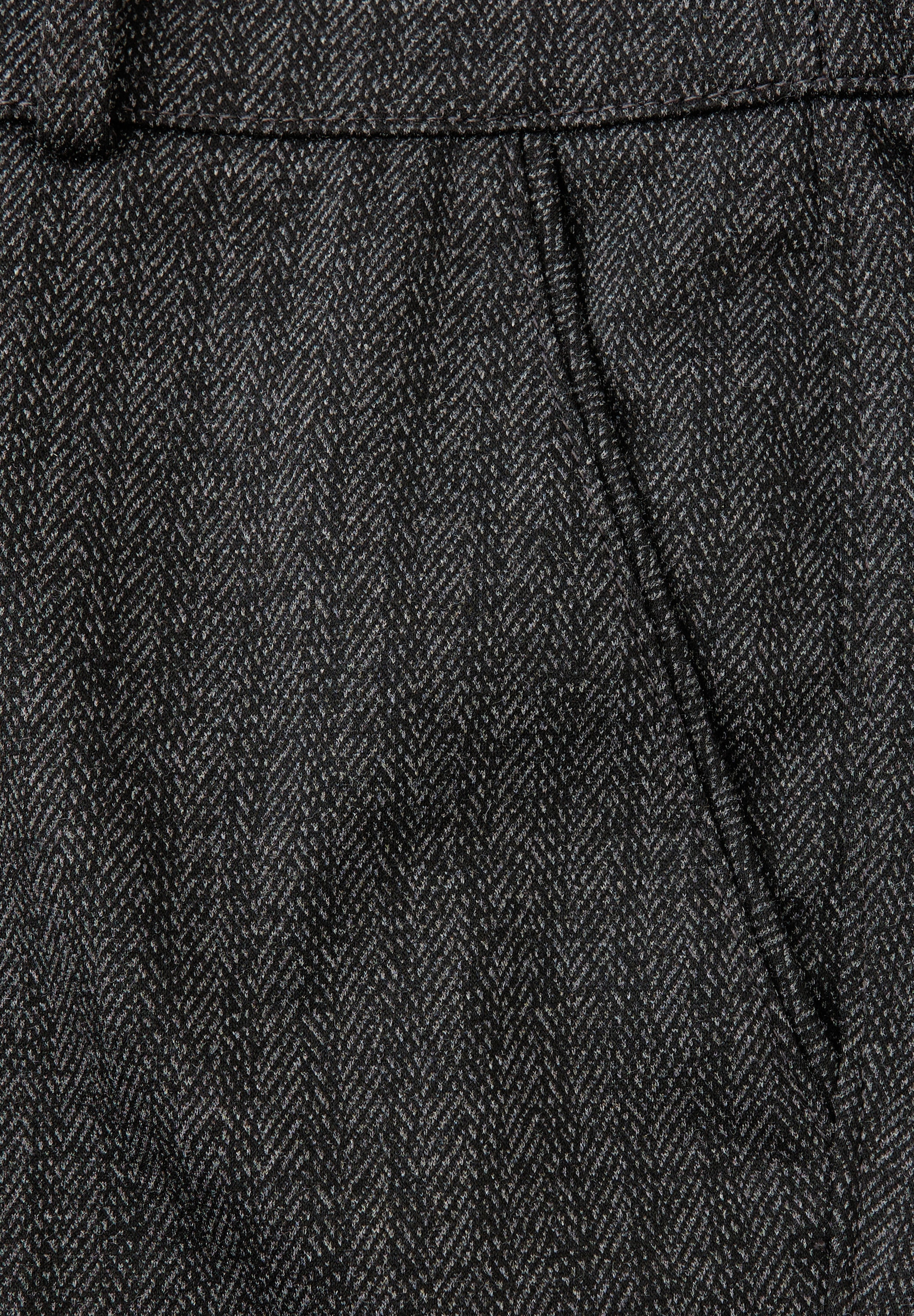 STREET ONE Chinohose  mit Fischgratmuster