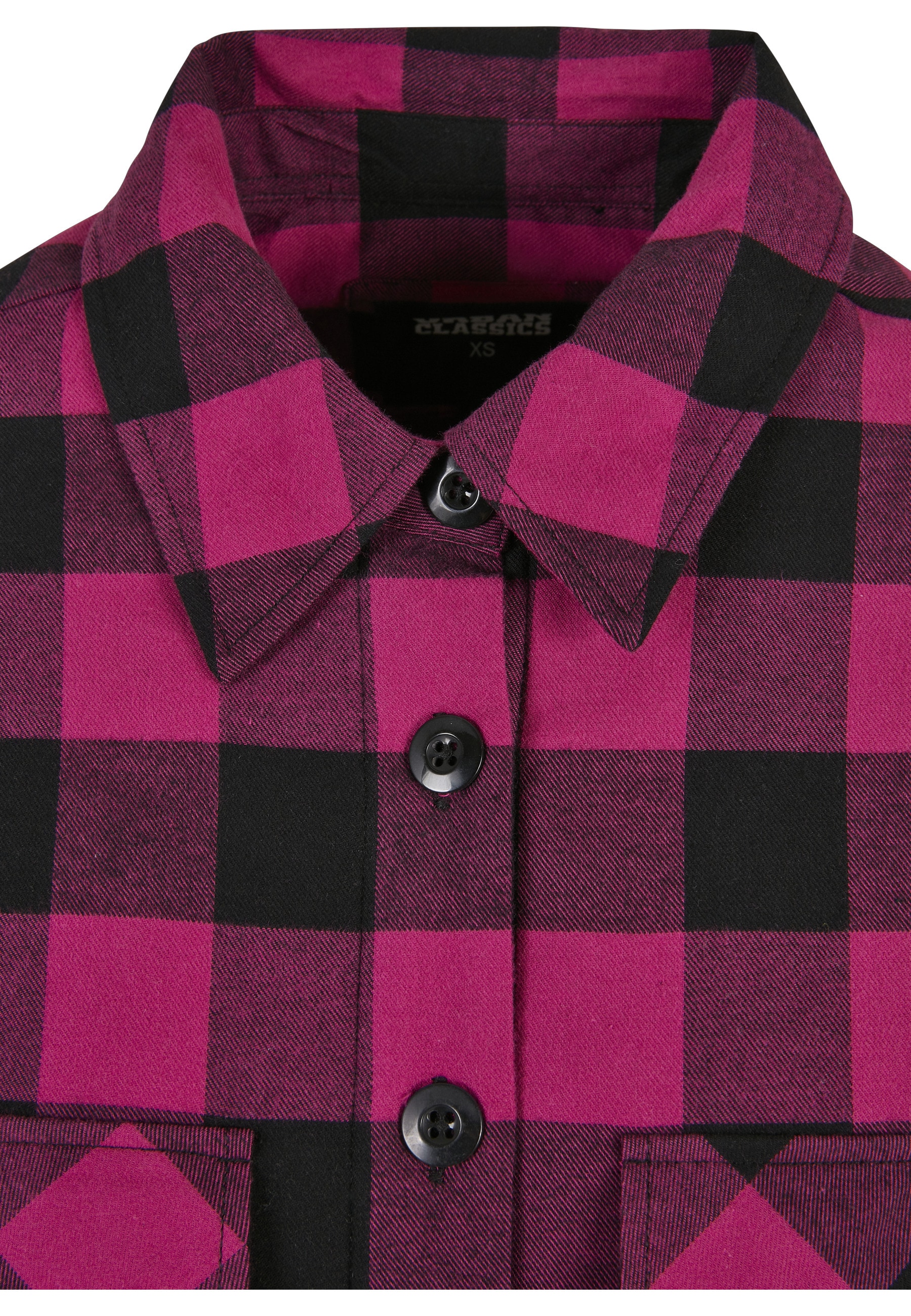 URBAN CLASSICS Langmantel »Urban Classics Damen Ladies Flanell Padded Overshirt«