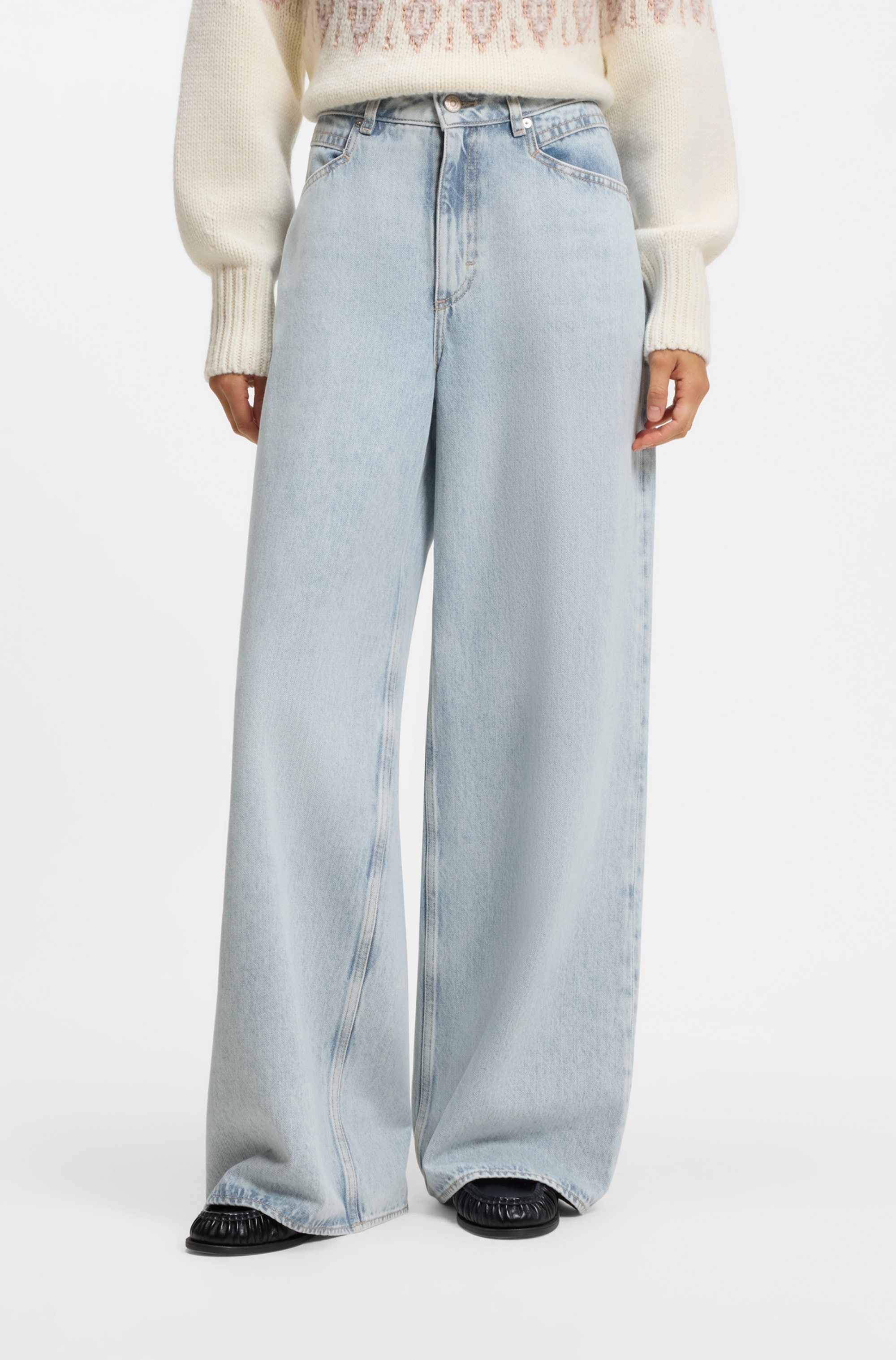 BOSS ORANGE Loose-fit-Jeans "EMMA MR 1.0 Premium Damenmode" Baumwollmix mit Viskose, Slouchy Fit