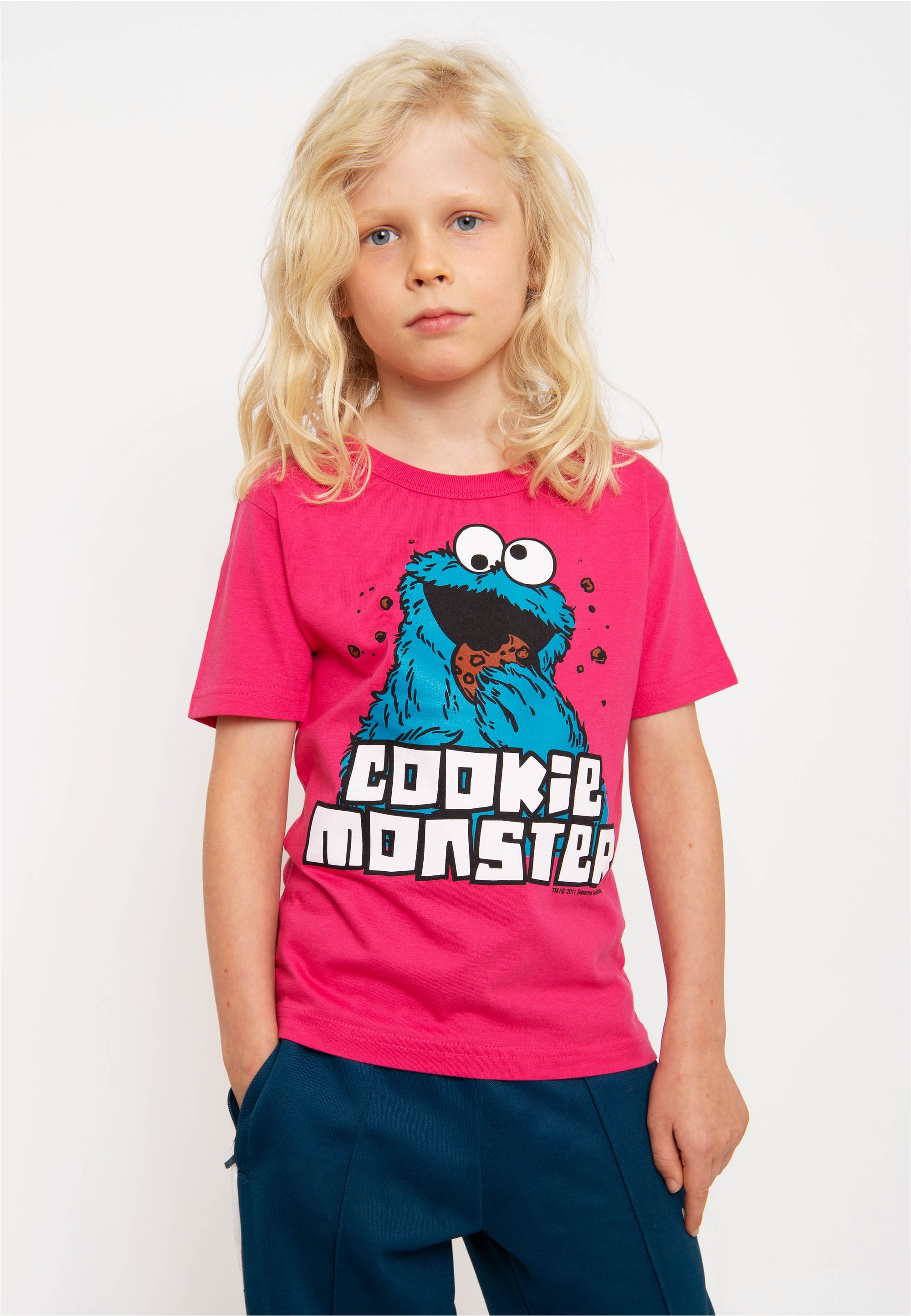 LOGOSHIRT T-Shirt "Sesamstraße - Krümelmonster" mit coolem Frontprint