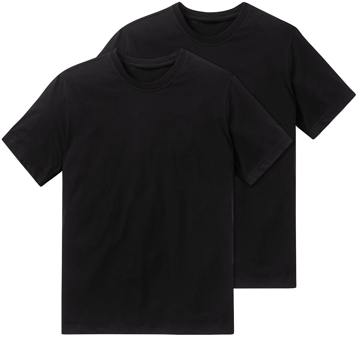 Schiesser T-Shirt "Essentials" 2er-Pack, mit Rundhalsausschnitt, mit kurzen Ärmeln