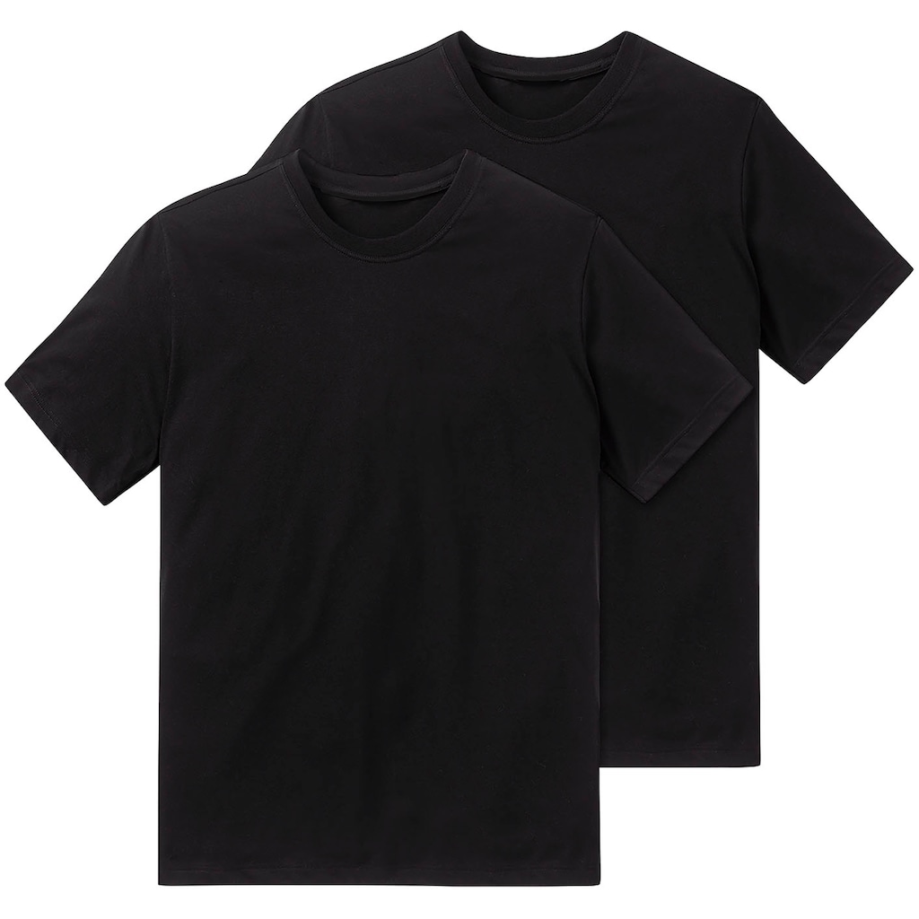 Schiesser T-Shirt »"Essentials"«, (2er-Pack), mit Rundhalsausschnitt