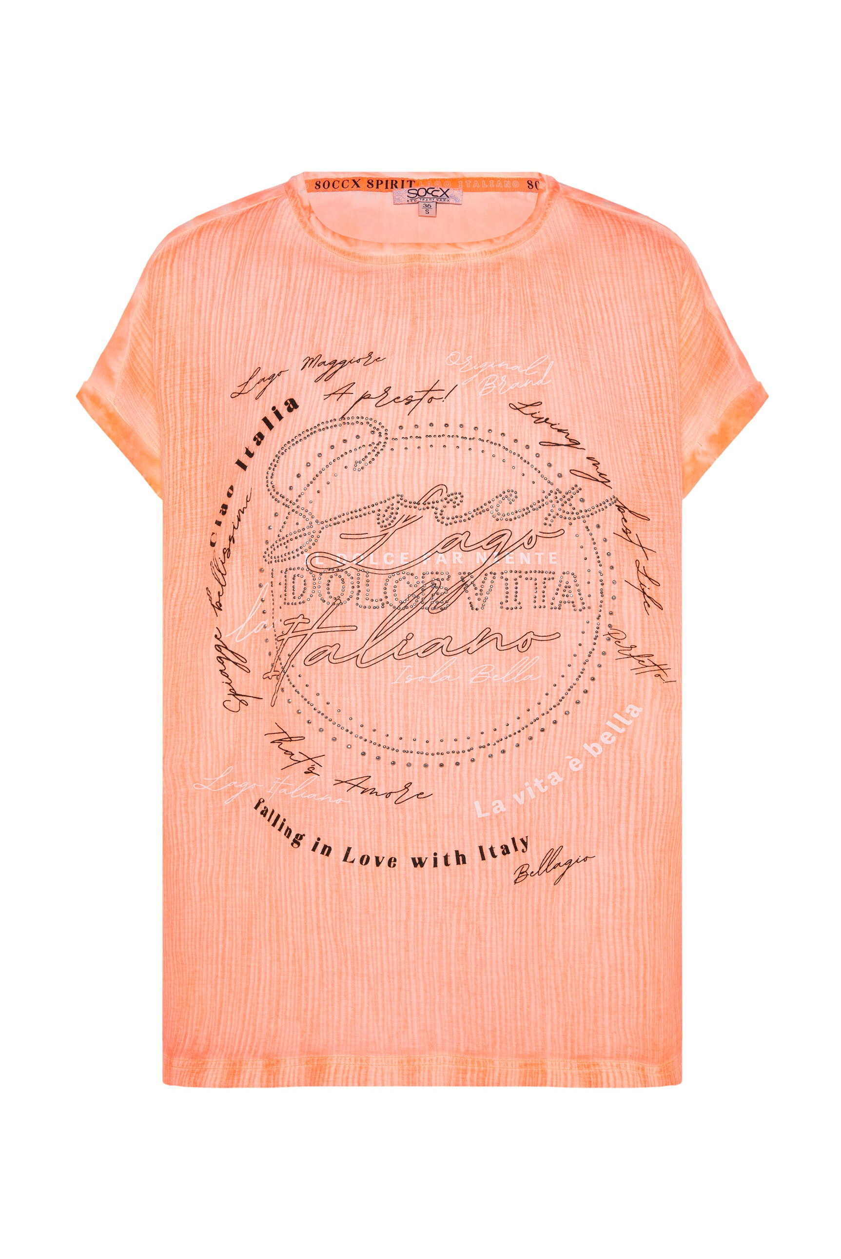 SOCCX Shirtbluse, mit Glitzersteinchen