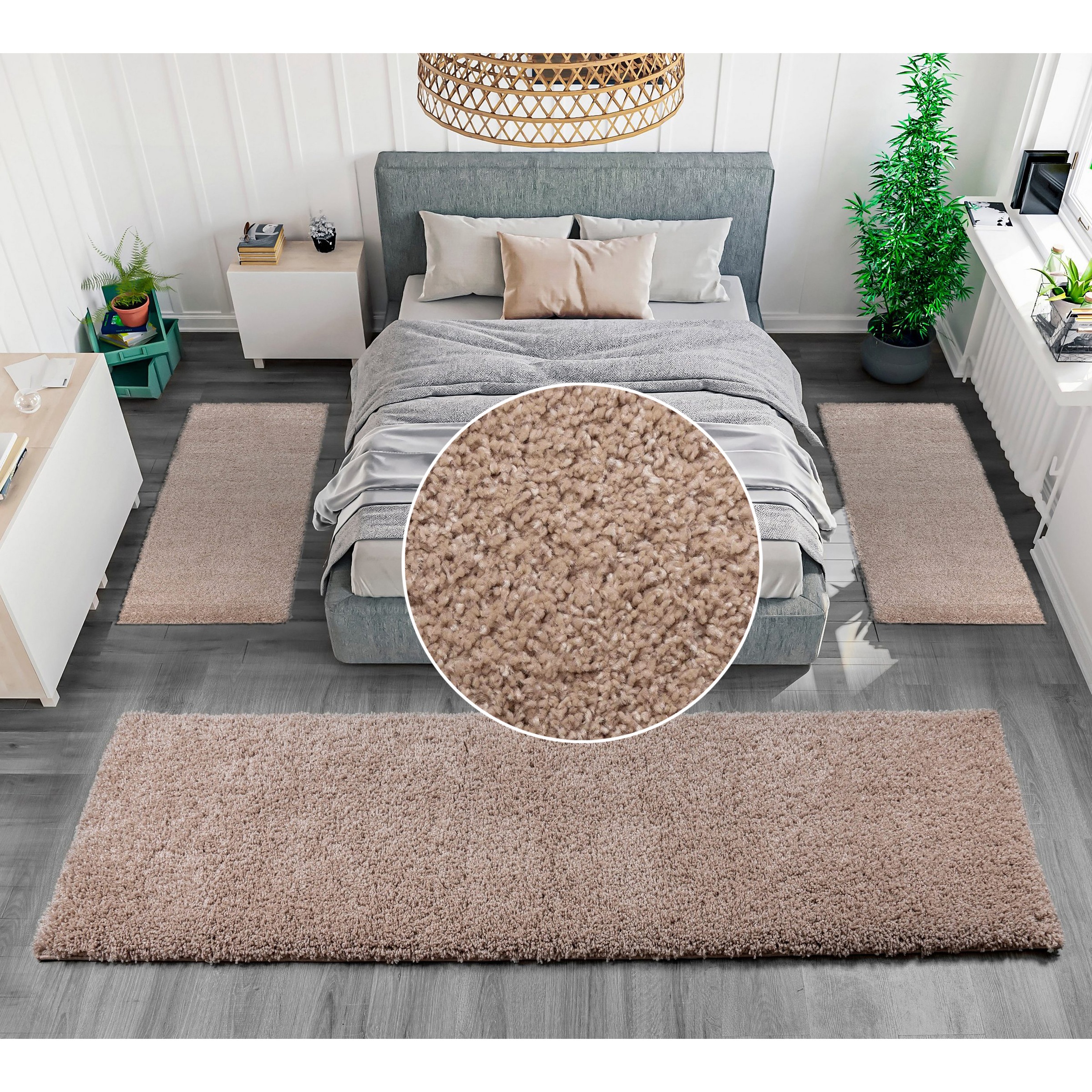 OTTO home Bettumrandung "Shaggy 30" Höhe 30 mm 3 Stk. tlg. gewebt, 2- oder günstig online kaufen