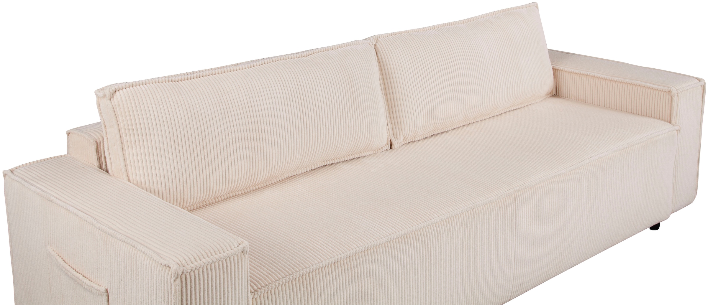OTTO home Schlafsofa »CASSI 3-Sitzer, 240 cm - OTTO. Verlässliche Qualität.« Schlaffunktion (134/200), Bettkasten, Cord, Unser Tiefpreis