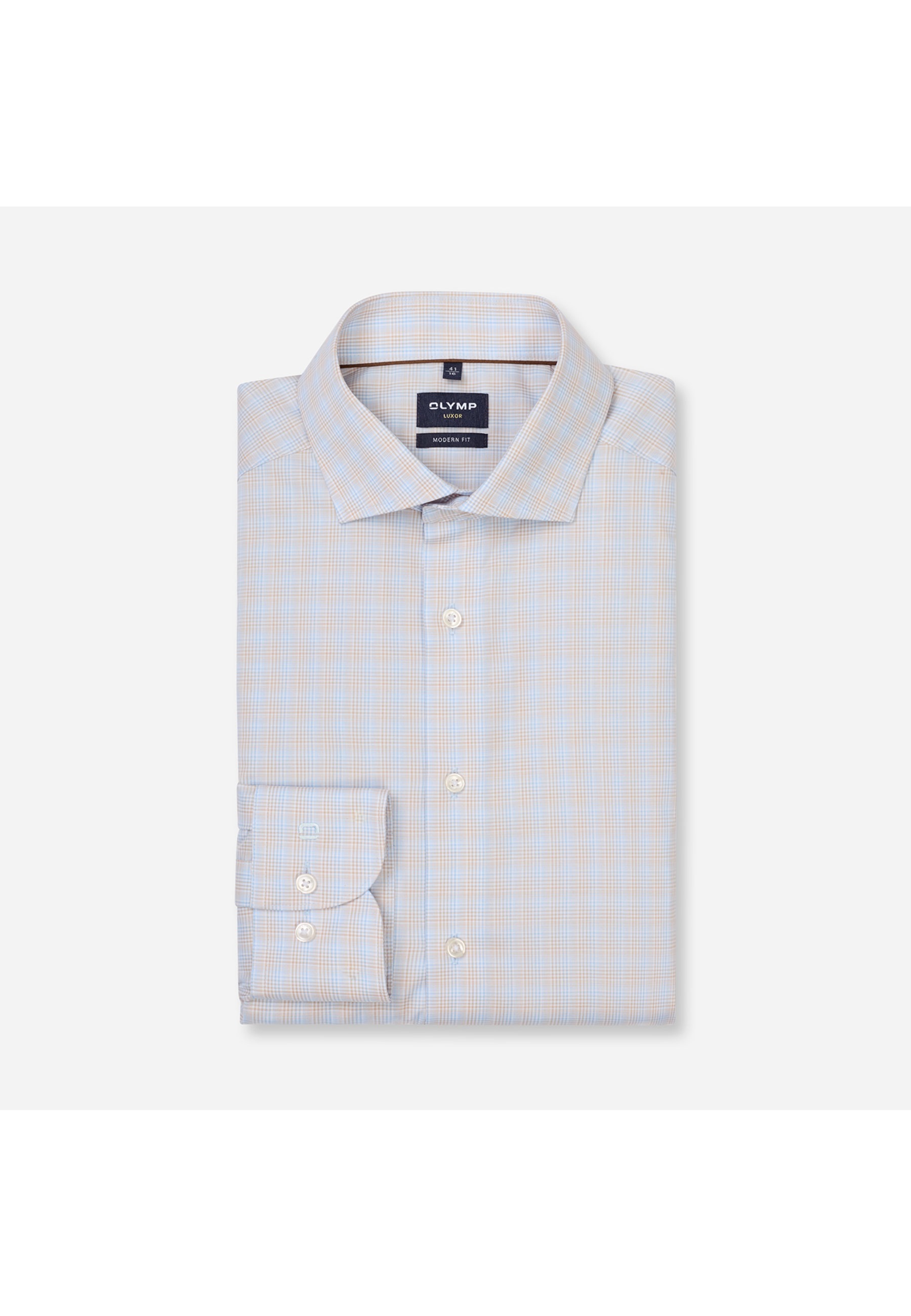 OLYMP Luxor Modern Fit Shirt Blue 46 9