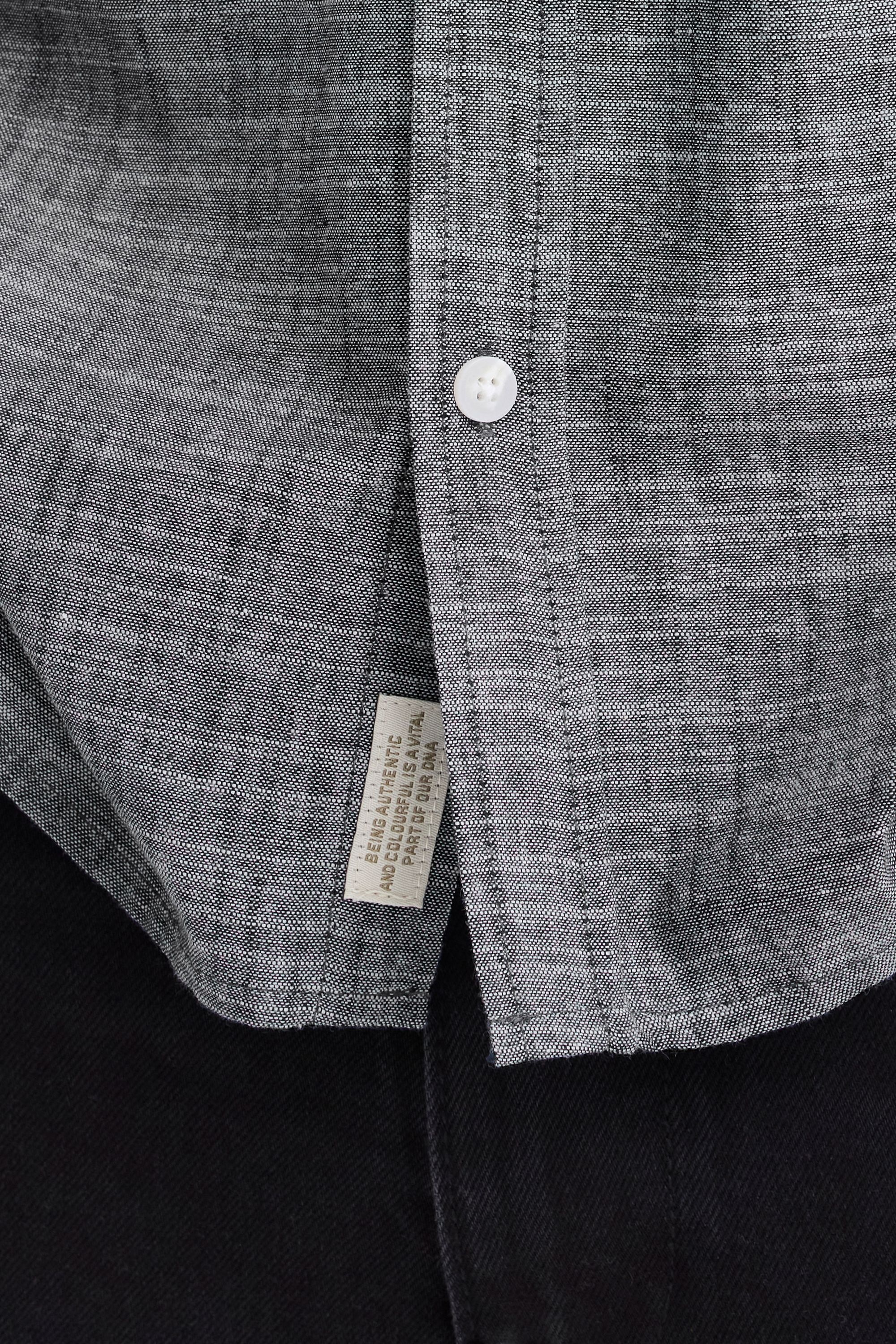 Blend Langarmhemd »BHDaris« Meliertes Langarmhemd mit Mandarinkragen