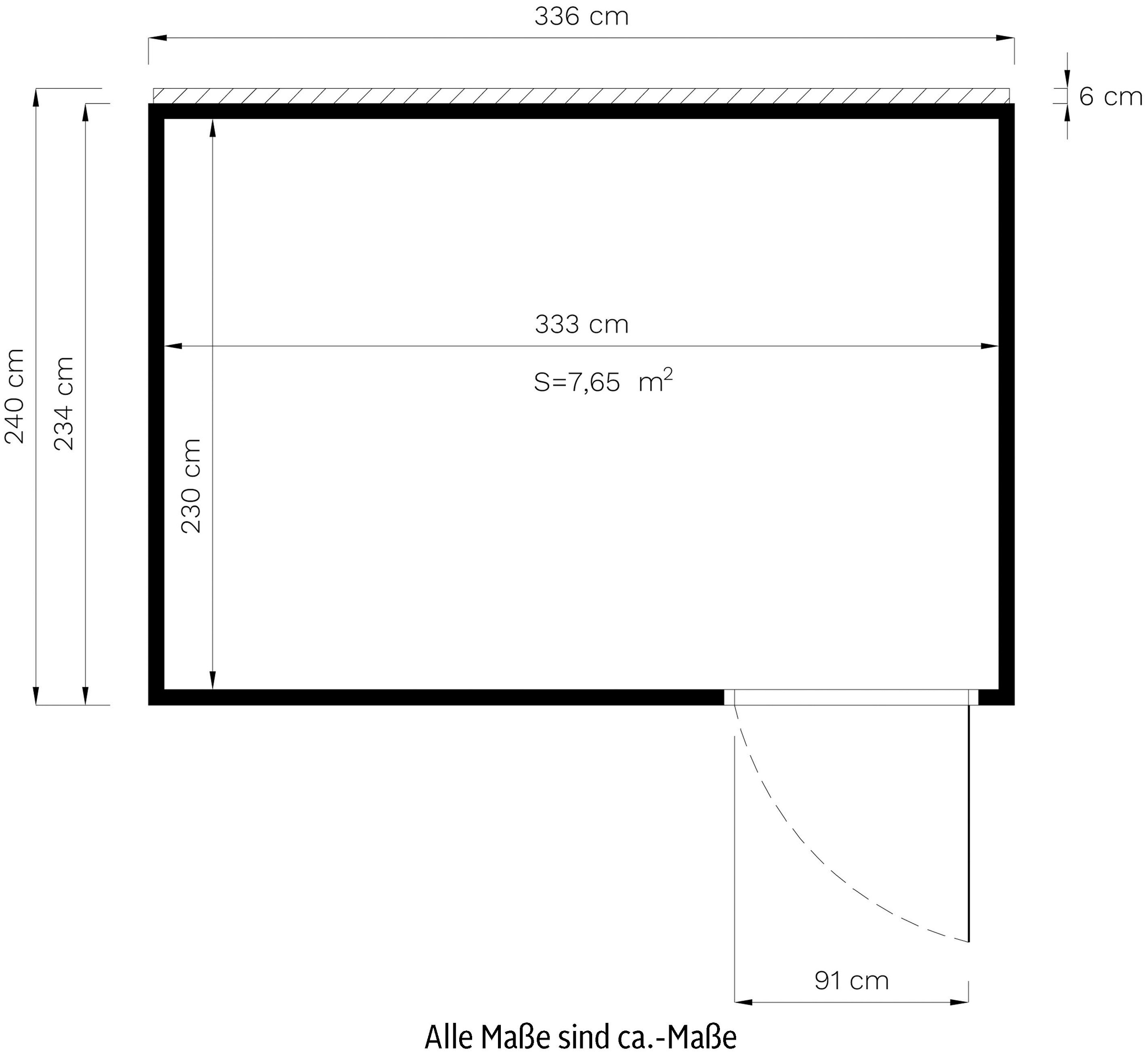 KONIFERA Gartenhaus »Cubus 3«, Inklusive Fußboden