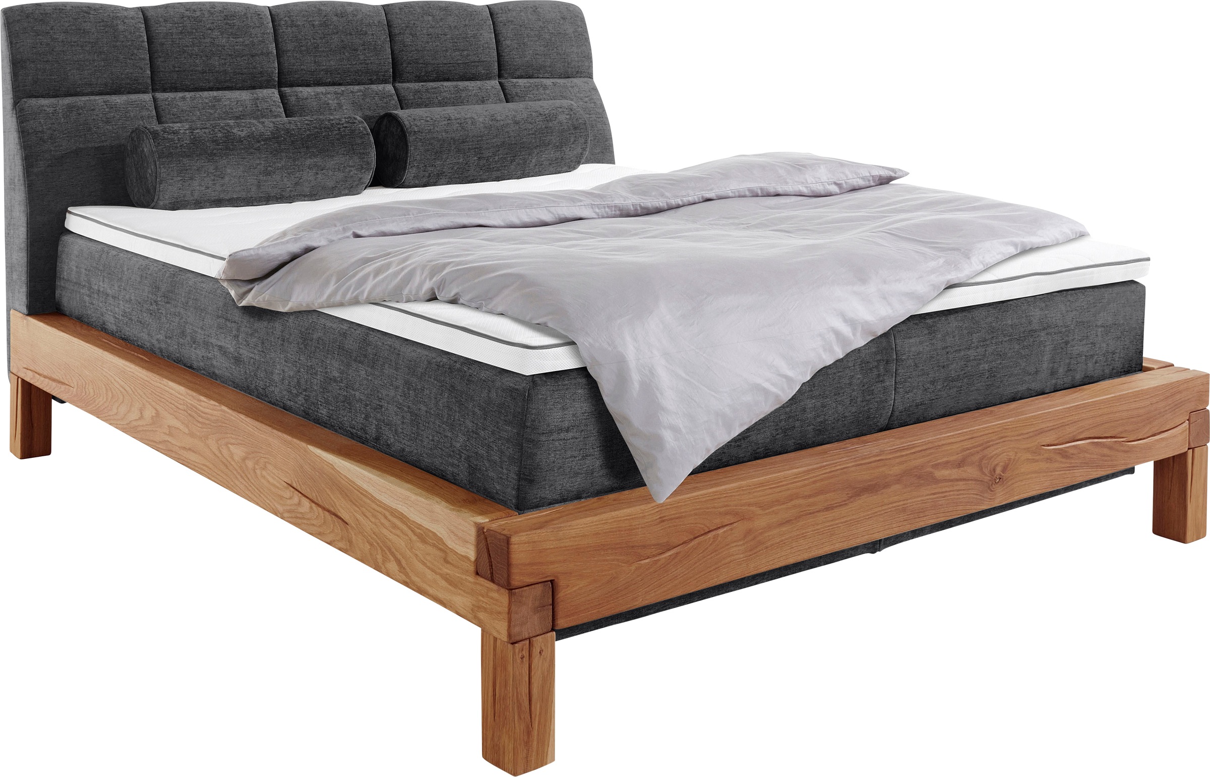 Home affaire Boxspringbett »Villads« Liegefläche: 160/200 cm aus Balkeneiche, Inside-Boxspring-Unterbau