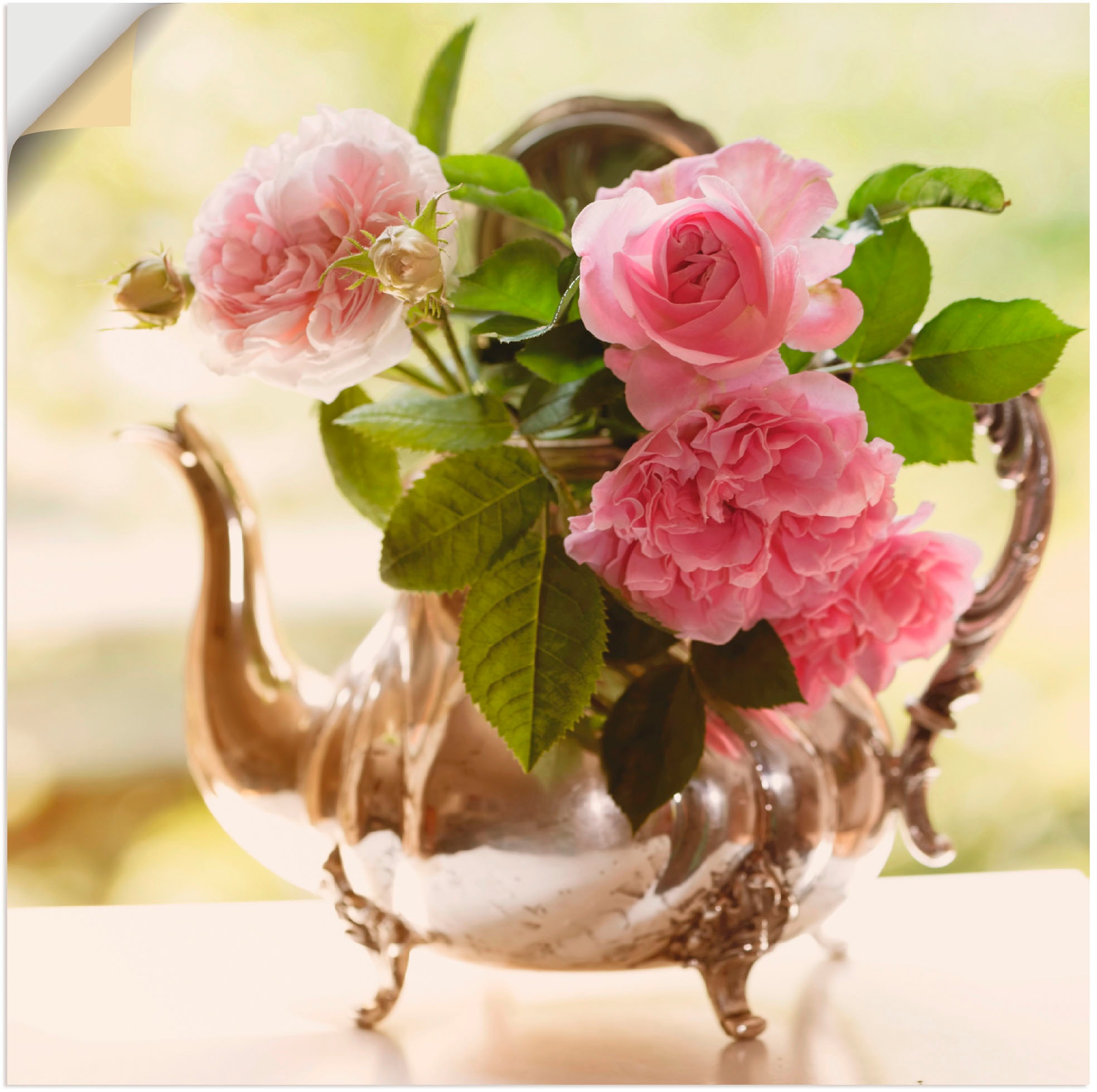 »Rosen in Wandbild | BAUR (1 St.), Blumen, versch. oder bestellen Größen Wandaufkleber als Romance«, Artland Poster Leinwandbild,
