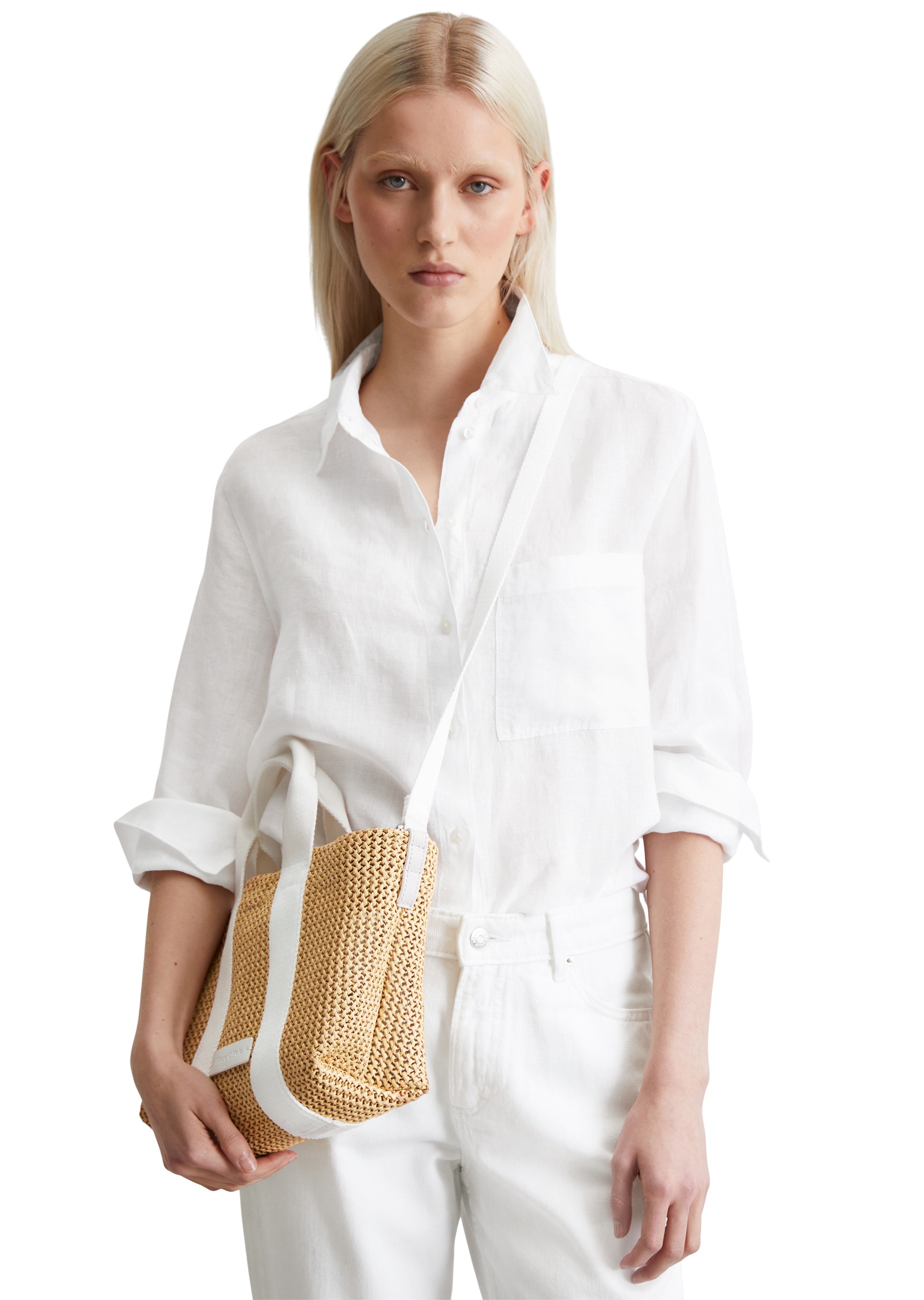 Marc O'Polo Umhängetasche »in Crochet-Raffia-Bast-Optik«