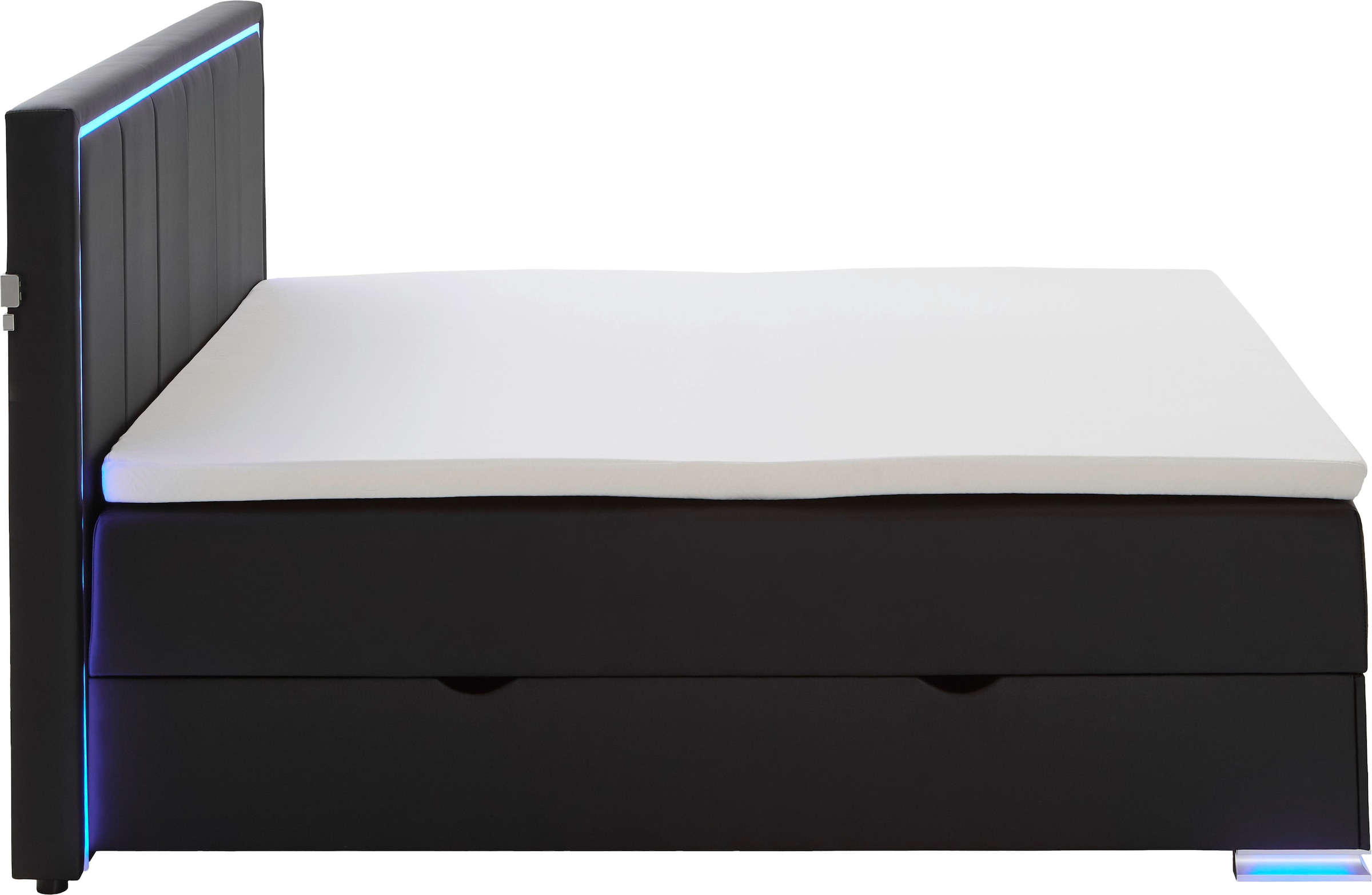 meise.möbel Boxspringbett »Colorado II«, inkl. LED-Beleuchtung & Topper