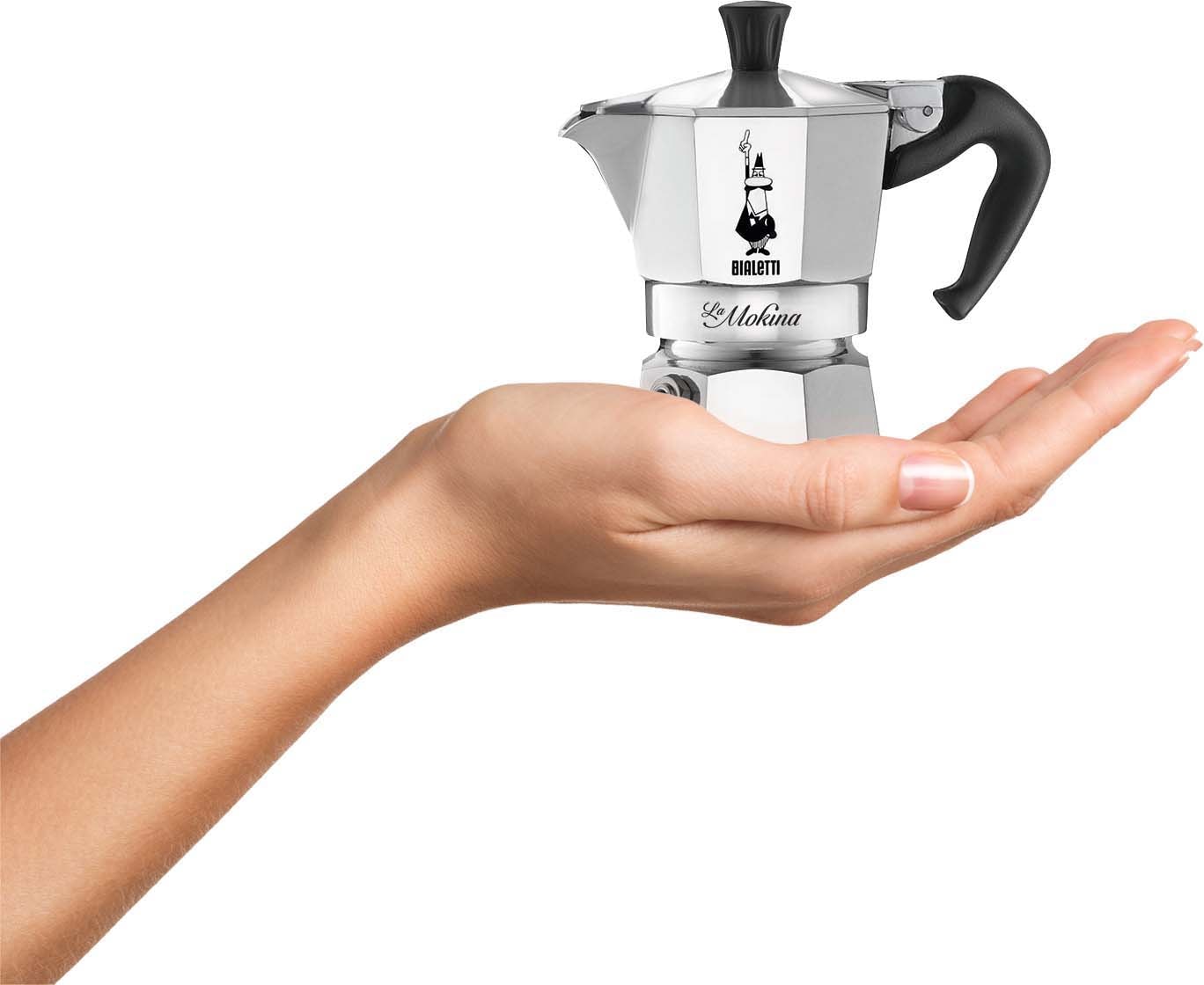 BIALETTI Espressokocher »Moka Express La Mokina«, 0,04 l Kaffeekanne, für  den Espressoschluck zwischendurch, Aluminium | BAUR