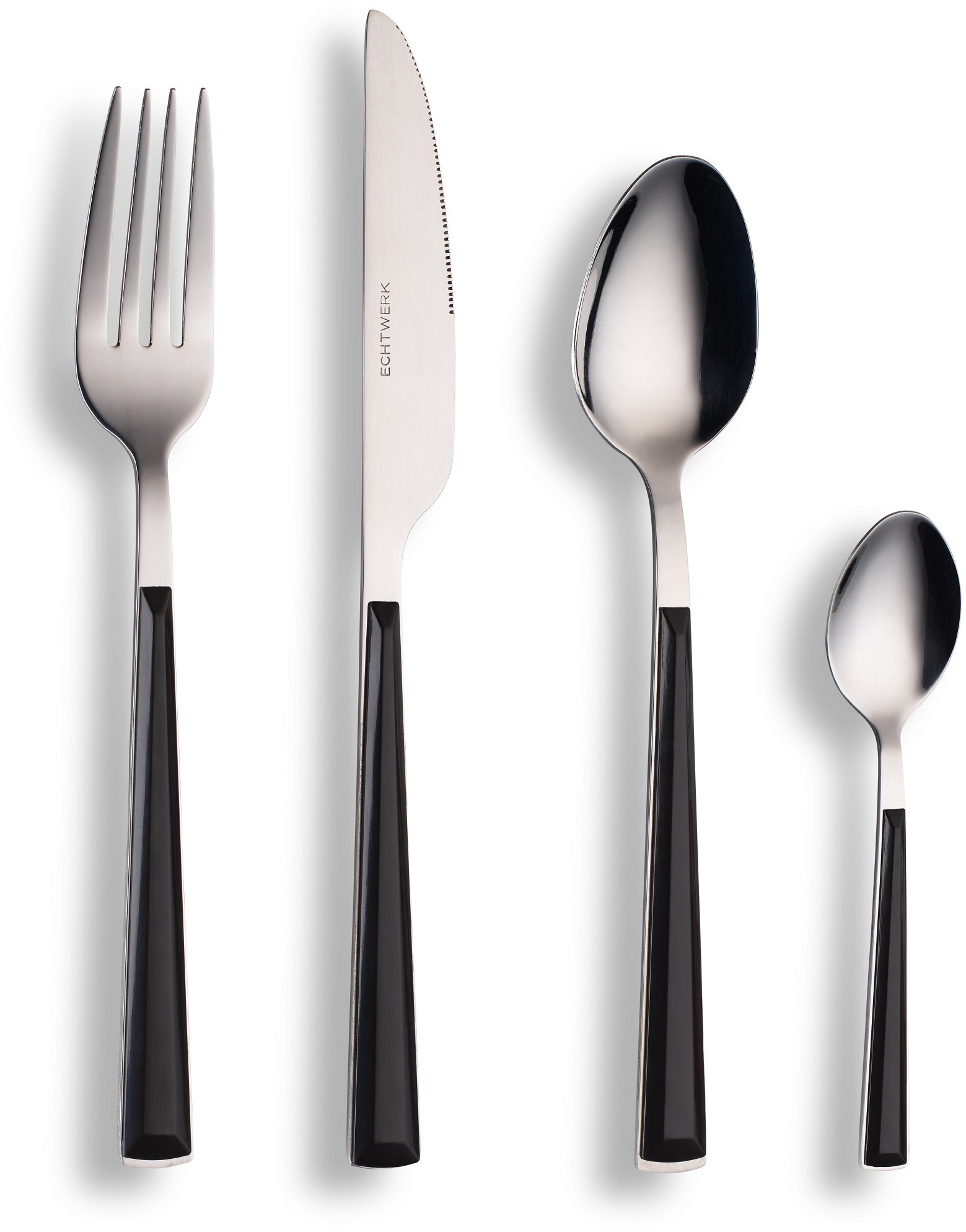 ECHTWERK Besteck-Set »Basic«, (Set, 16 tlg.), Camping/Picknickbesteck, Kunststoffgriffe