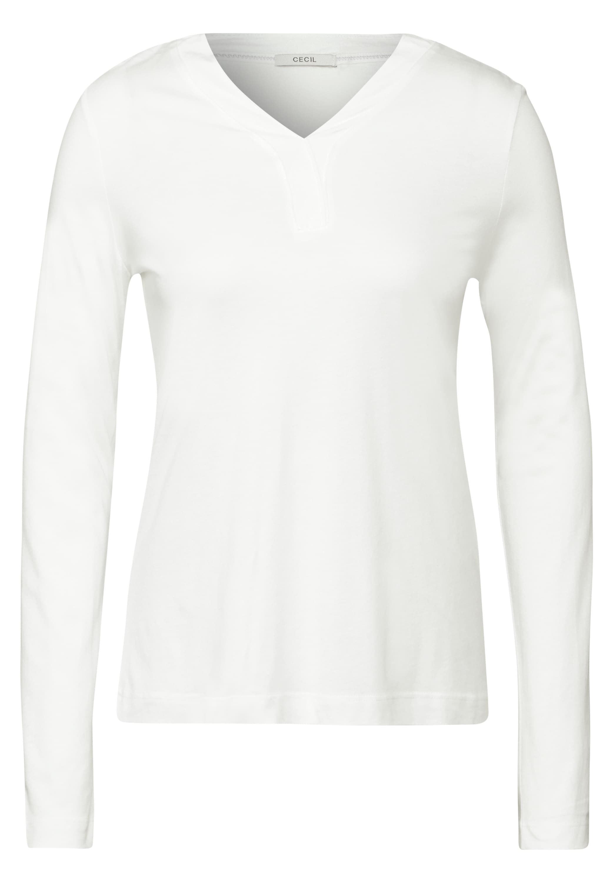 Cecil Langarmshirt, im angenehmen Materialmix