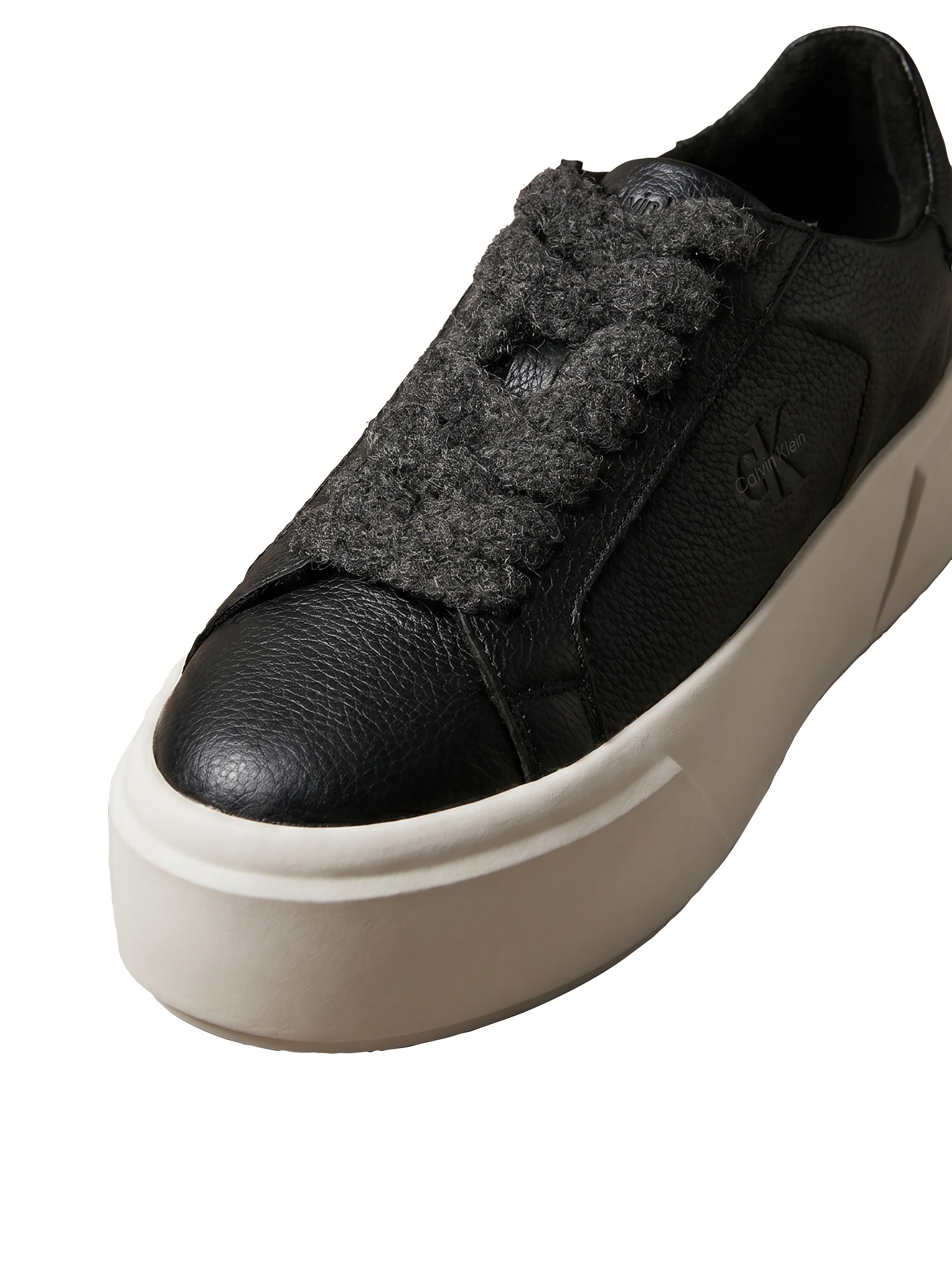 Calvin Klein »FLATFORM LACEUP LTH WL«  Halbschuh, Freizeitsneaker mit seitlichem CK-Logo