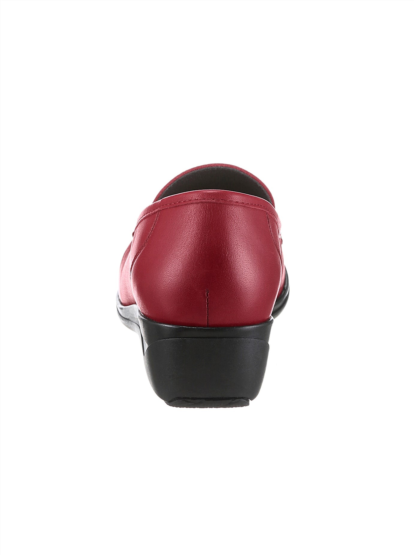 Mokassin CLASSIC, Damen, Gr. 41, rot (bordeaux), Glattleder, Basic, Schuhe Mokassin 3