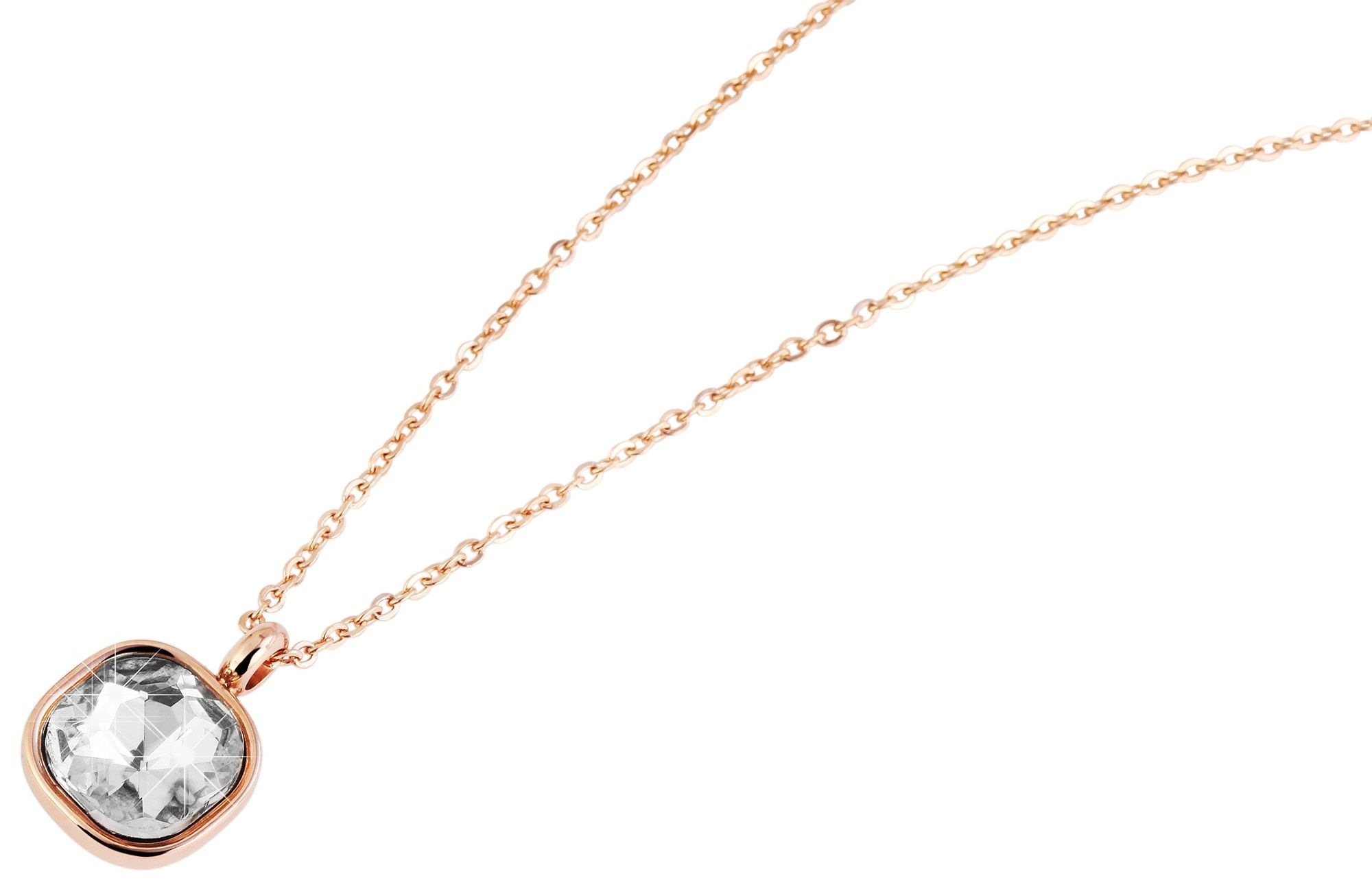 Adelia´s Kette ohne Anhänger »Halskette – Ankerkette aus Edelstahl mit Strass Steinchen 43+5« Schöne Geschenkidee zum einen besonderen Tag
