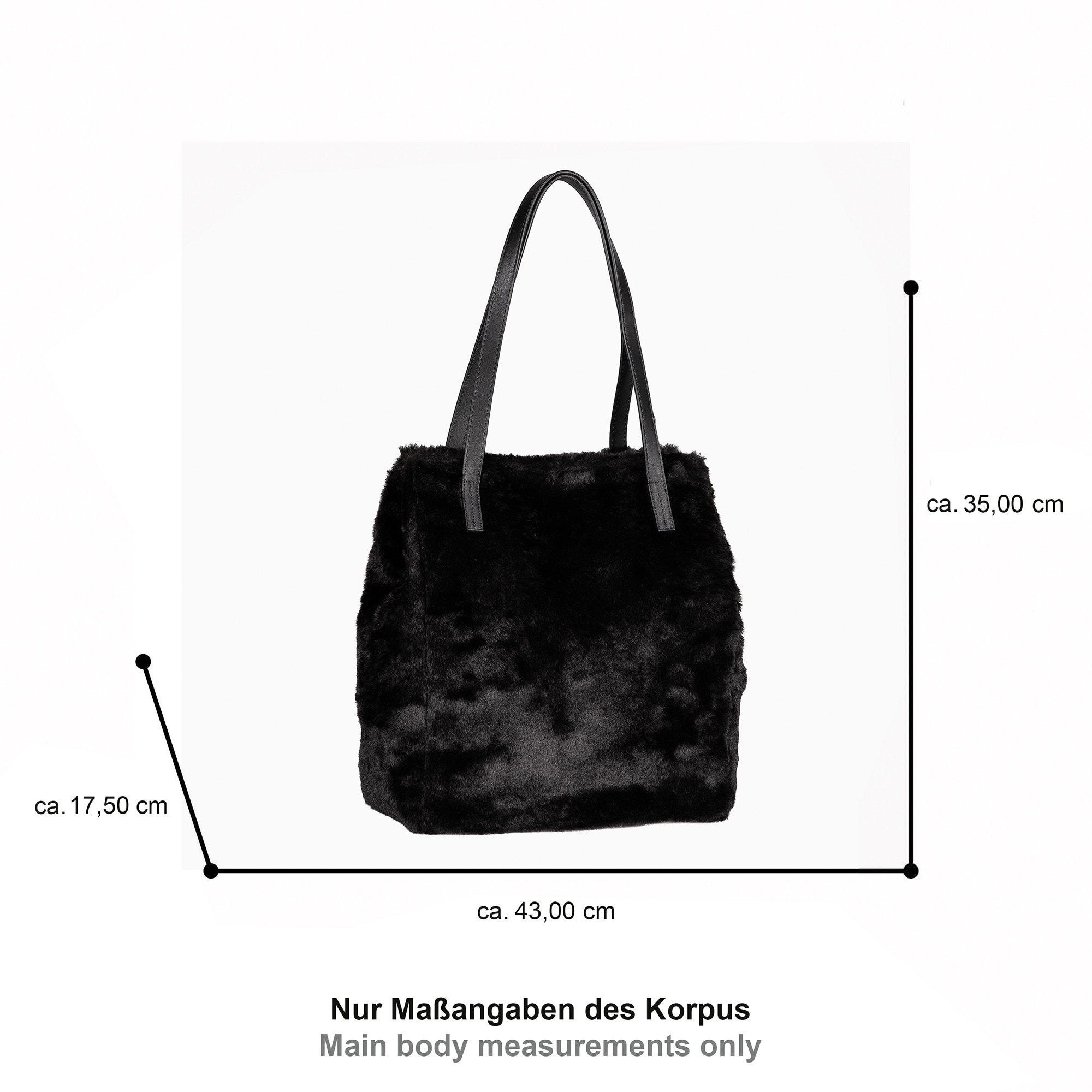 TOM TAILOR Denim Shopper »Arona Cosy« Damen Schultertasche, im Fellimitat-Look