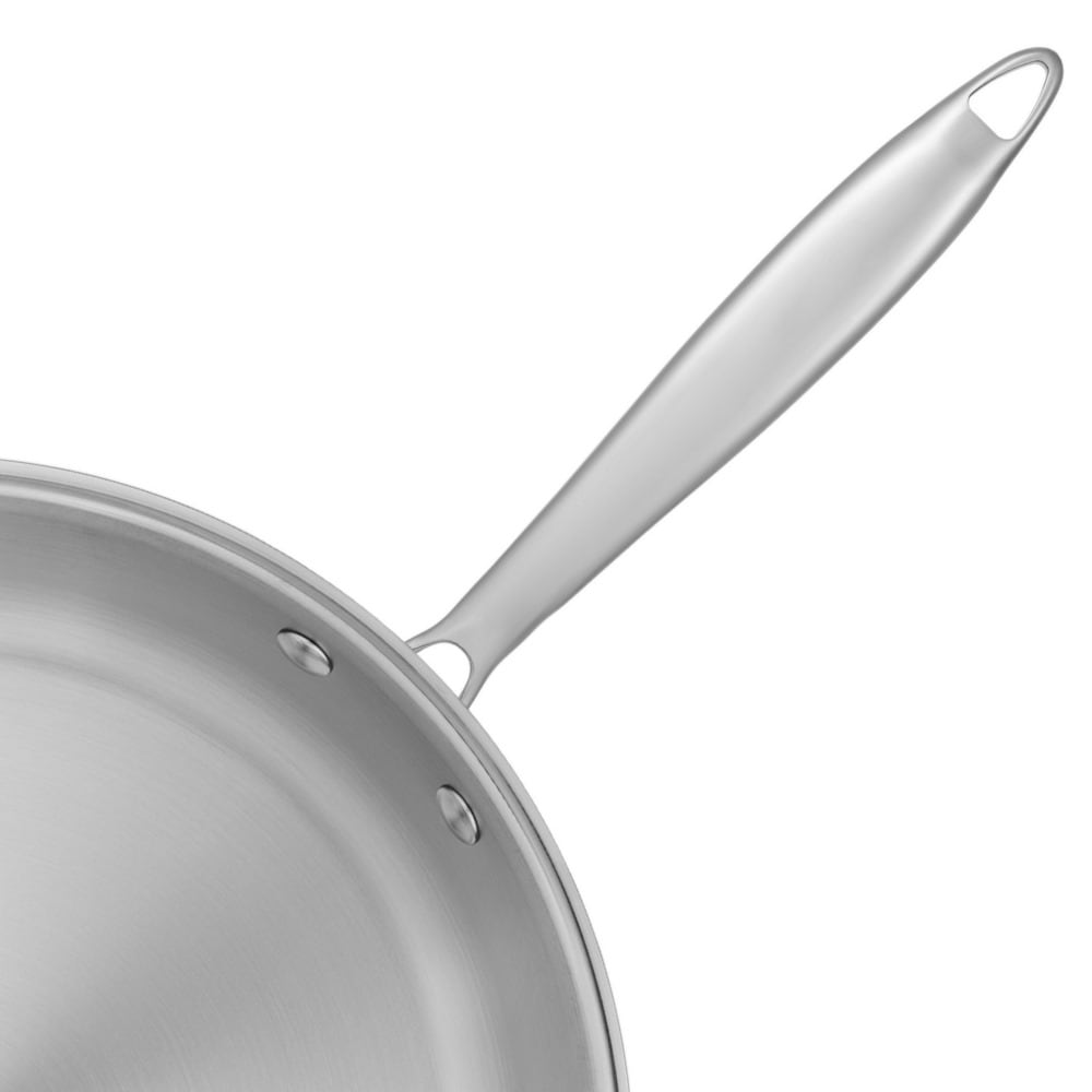 RESTO Kitchenware Bratpfanne »Crater Pfanne aus Tri-Ply (Edelstahl + Aluminium + Edelstahl) ofenfest«, Edelstahl 18/10, (1 tlg.), Energieeinsparung 25% durch die dreilagige Basis