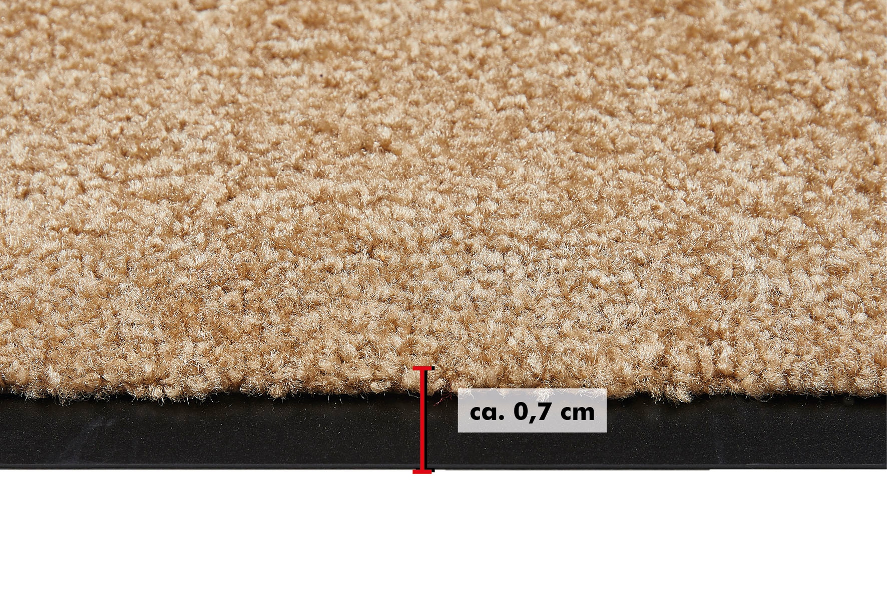 Andiamo Fußmatte »Super Wash & Clean, Made in Belgium«, rechteckig, 7 mm Höhe, Schmutzfangmatte, Uni Farben, rutschhemmend, waschbar