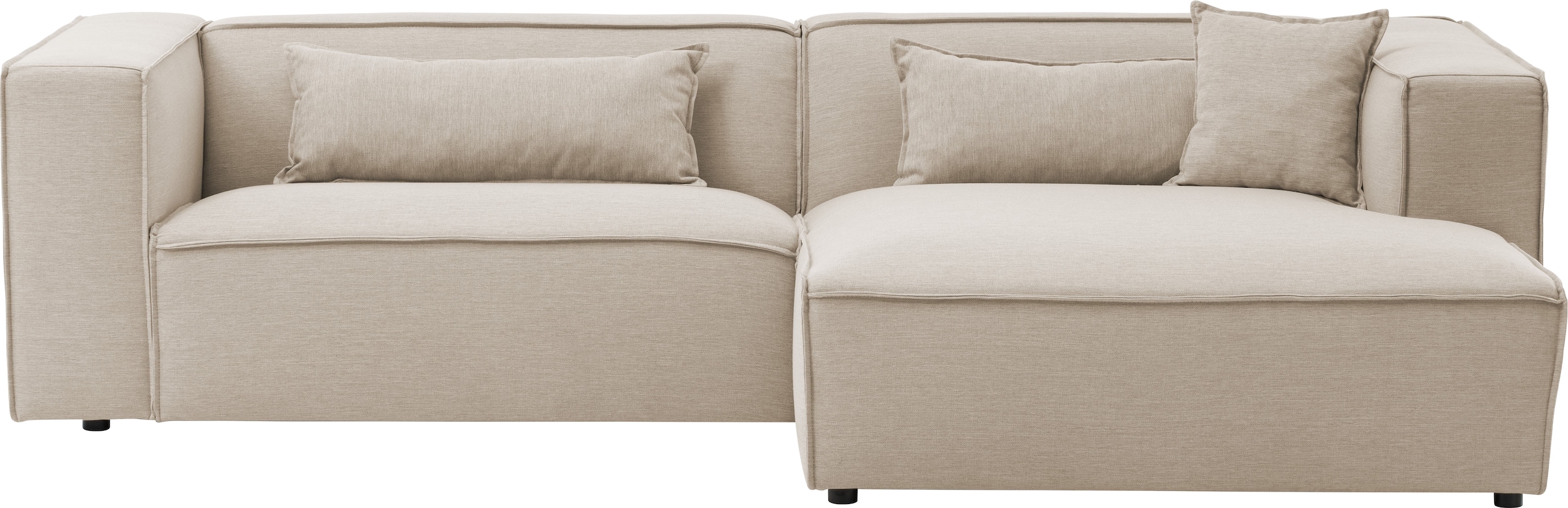 LeGer Home by Lena Gercke Ecksofa "PIARA mit Kedernaht, Cord, Leinenoptik o günstig online kaufen