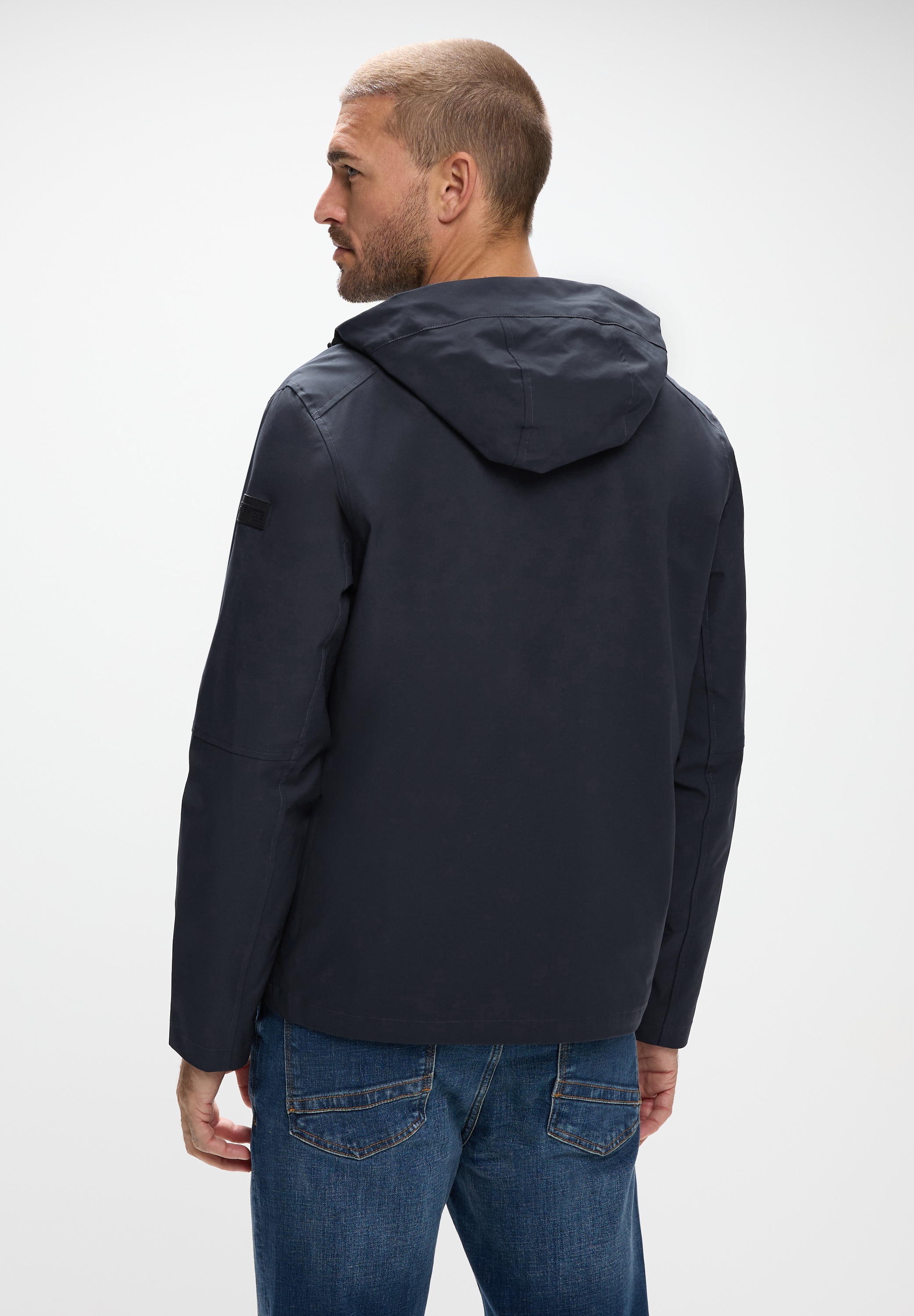 STREET ONE MEN Softshelljacke mit Kapuze wasserabweisend