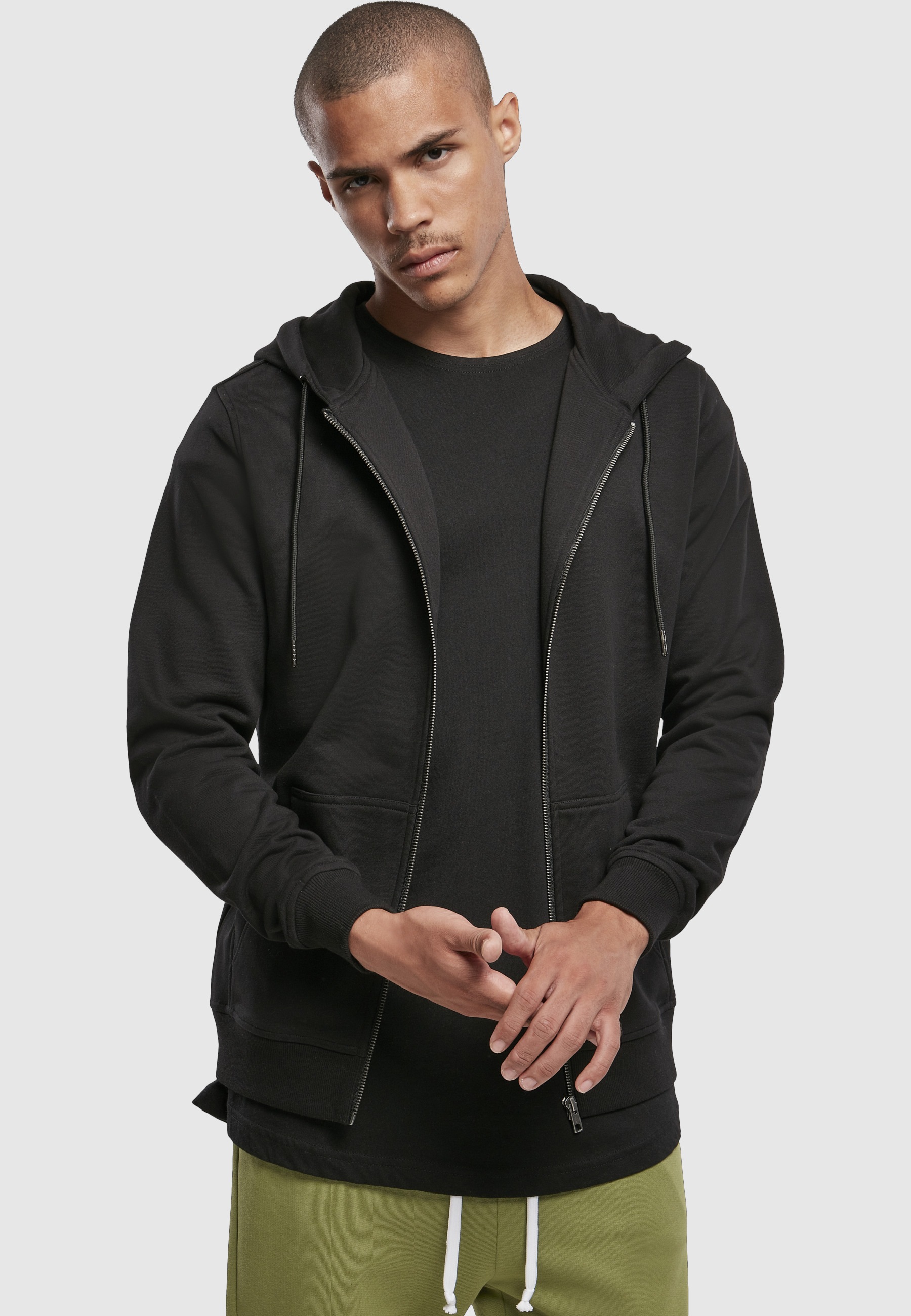 URBAN CLASSICS Neopren-Hoodie »Urban Classics Herren Basic Terry Zip Hoody« 1