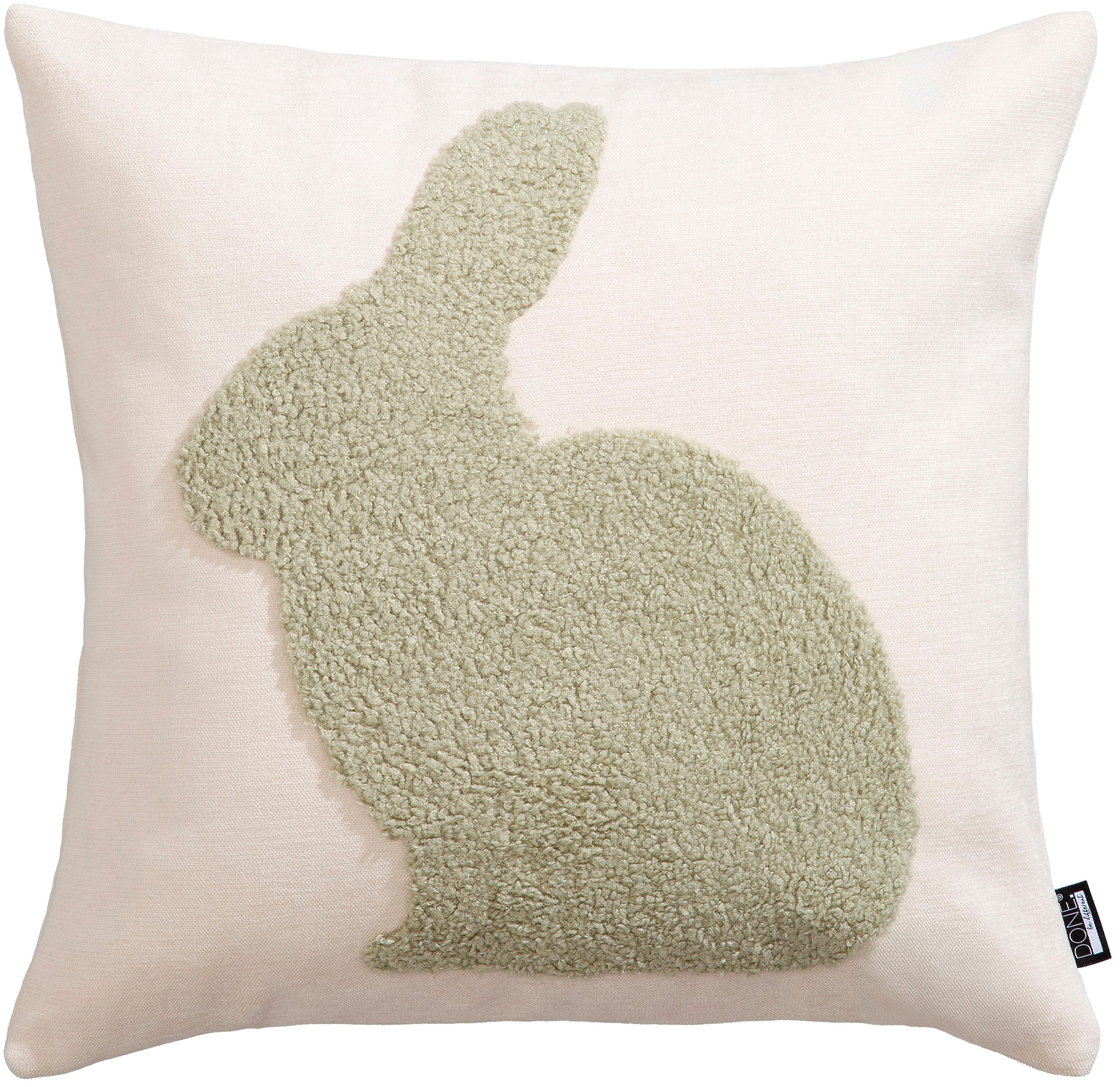 done. Dekokissen "BUNNY" Weicher Chenille-Stoff Kuscheliger Teddy-Flock
