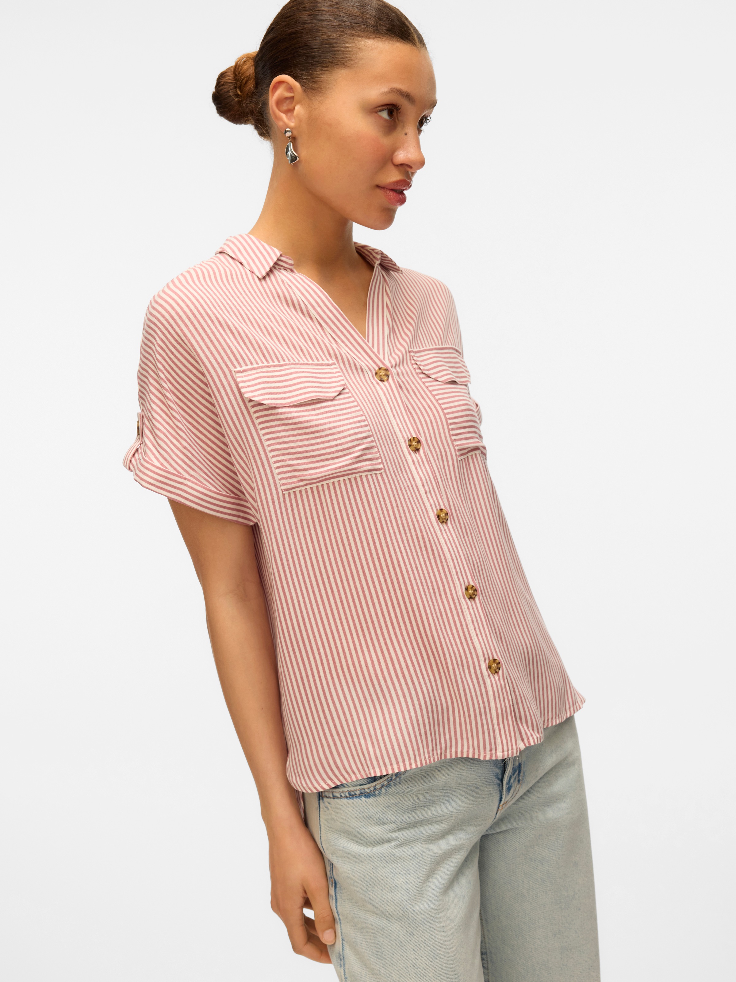 Vero Moda Hemdbluse "VMBUMPY S/S SHIRT WVN GA NOOS" günstig online kaufen