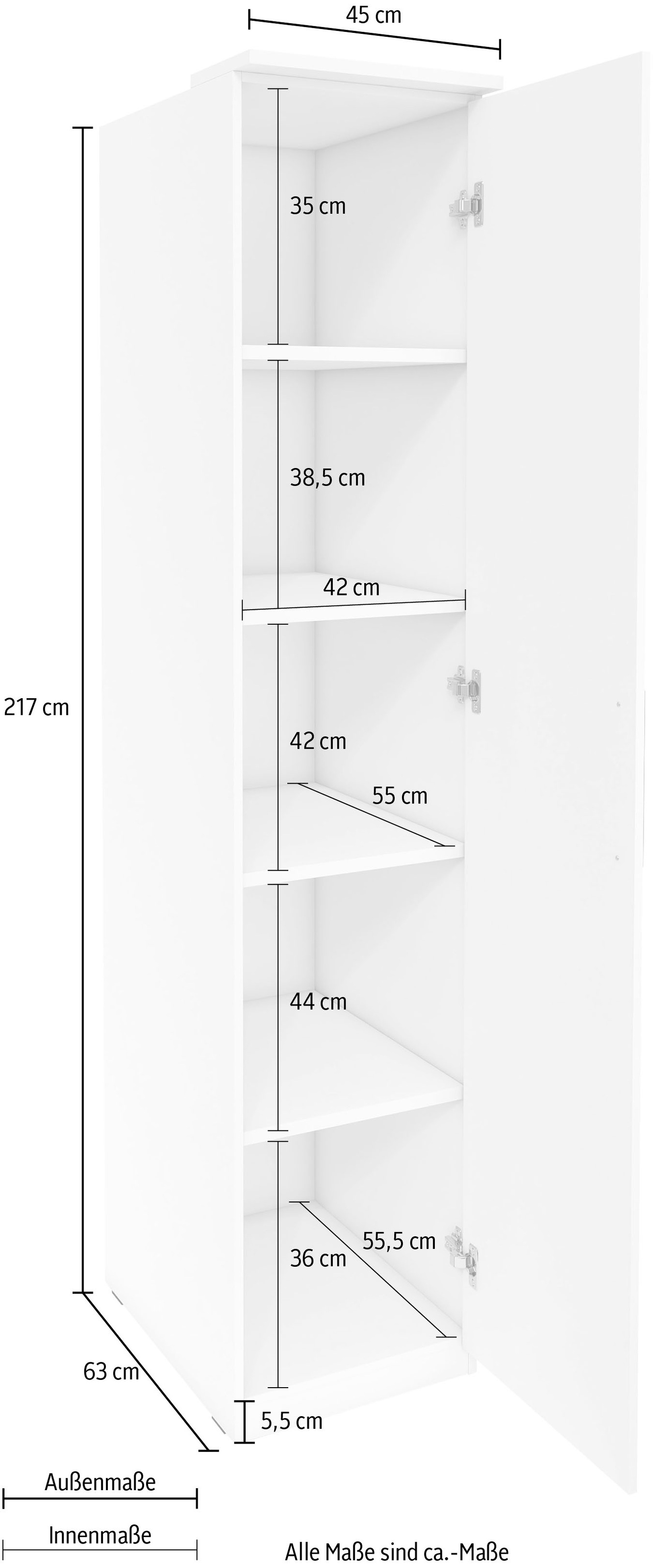 Helvetia Kleiderschrank »Optima«, Höhe ca. 217 BAUR 