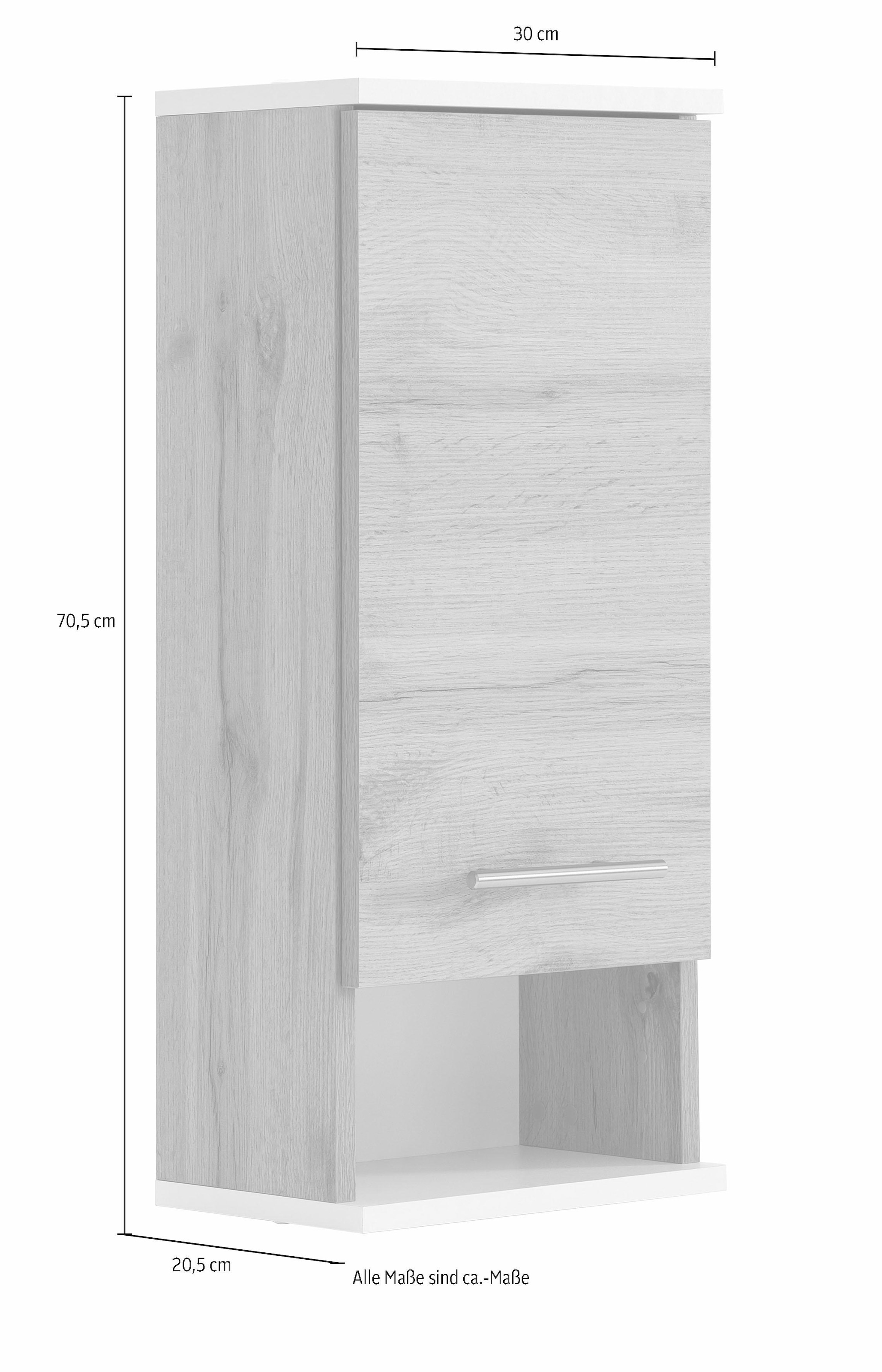 wechselbarer Hängeschrank »Rhodos«, 30 Schildmeyer kaufen cm, | BAUR Türanschlag Einlegeboden, Breite verstellbarer