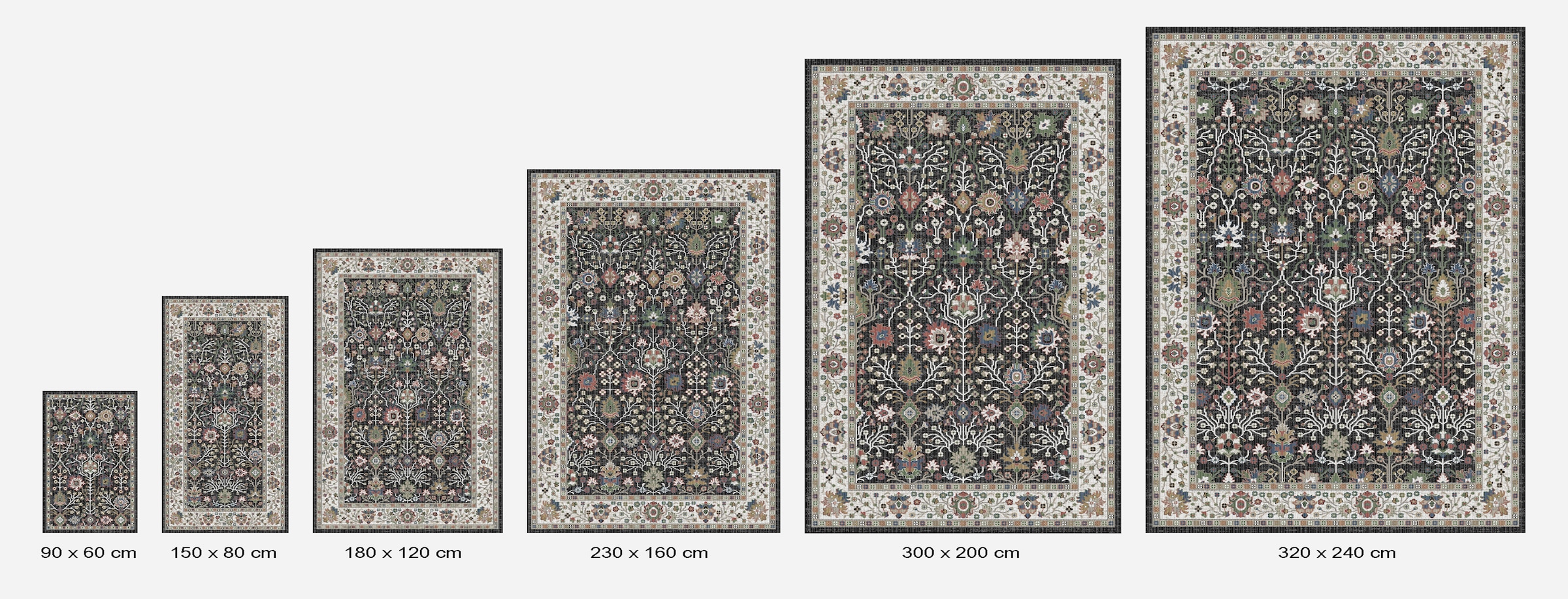 OTTO home »Aylaa, Blumen-Motiv, Orient« rechteckig 9 mm Höhe orientalisch, Blumen, Rahmen, Wohnzimmer, Schlafzimmer, Esszimmer